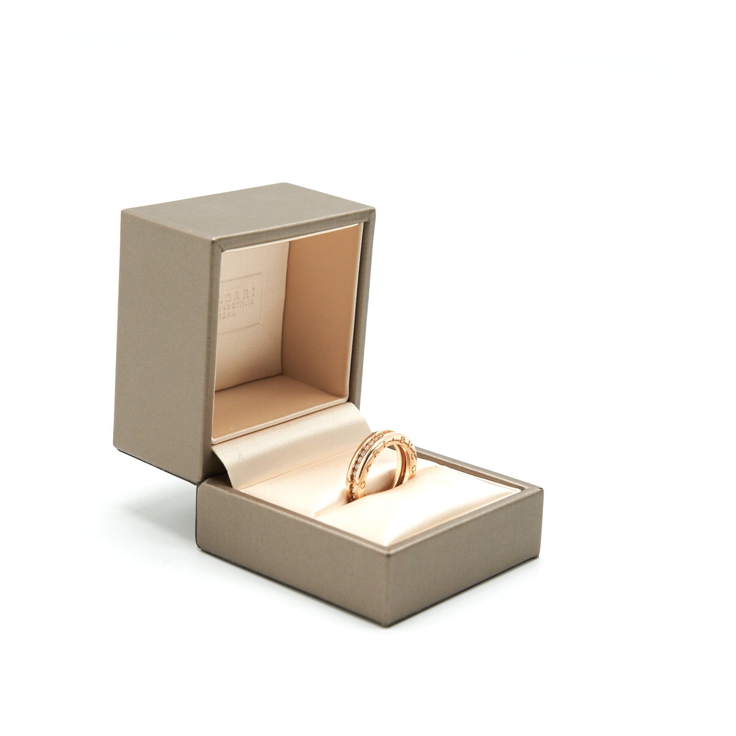 Bvlgari B.Zero Ring Size53 Rose Gold With Diamond