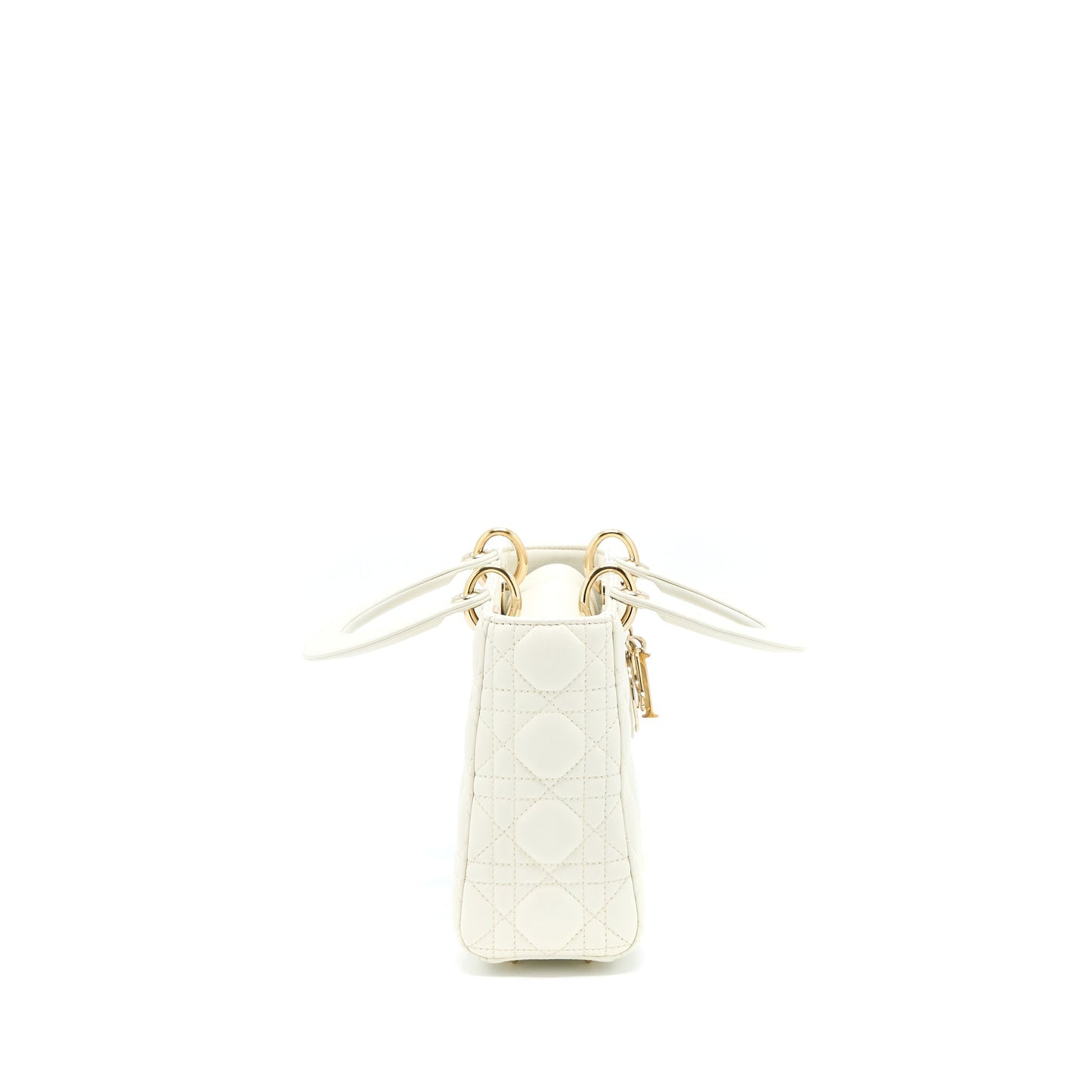 Luxury Dior Small Lady Luxury Dior Lambskin White LGHW