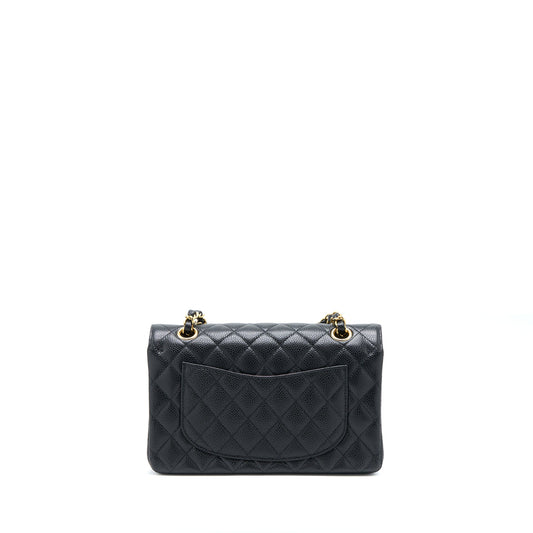 Chanel Small Classic Double Flap Bag Caviar Black GHW (Microchip)