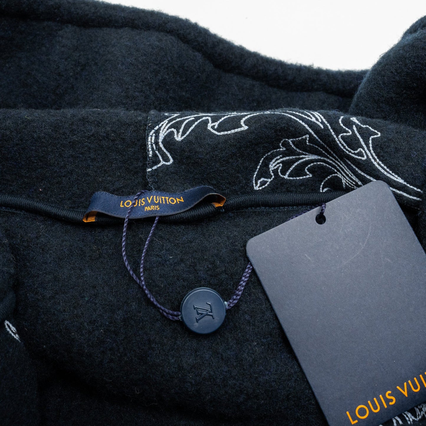 Louis Vuitton size M 2020-21FW printed zip hoodie dark blue