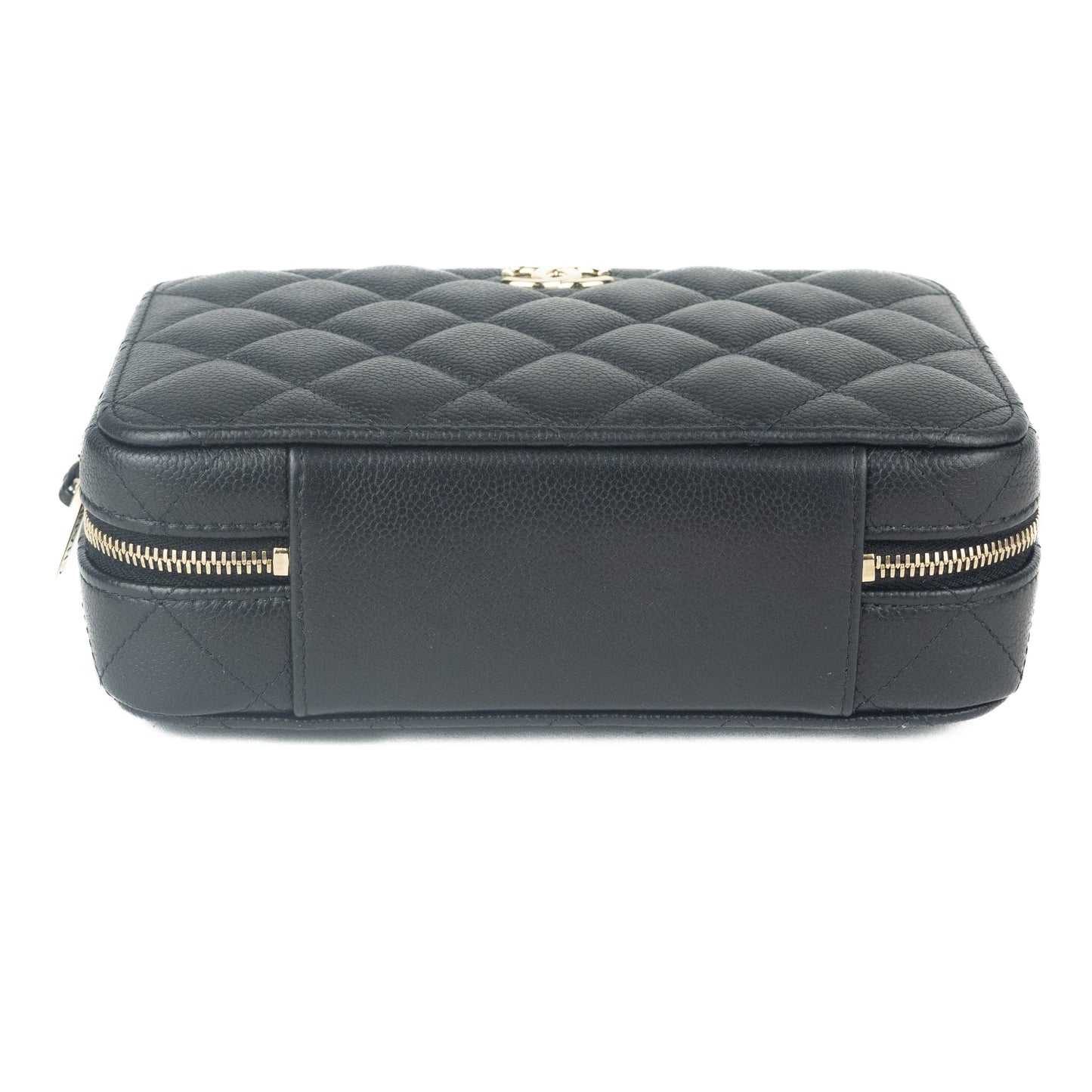 Chanel Calfskin Quilted CC Vanity Case in Black