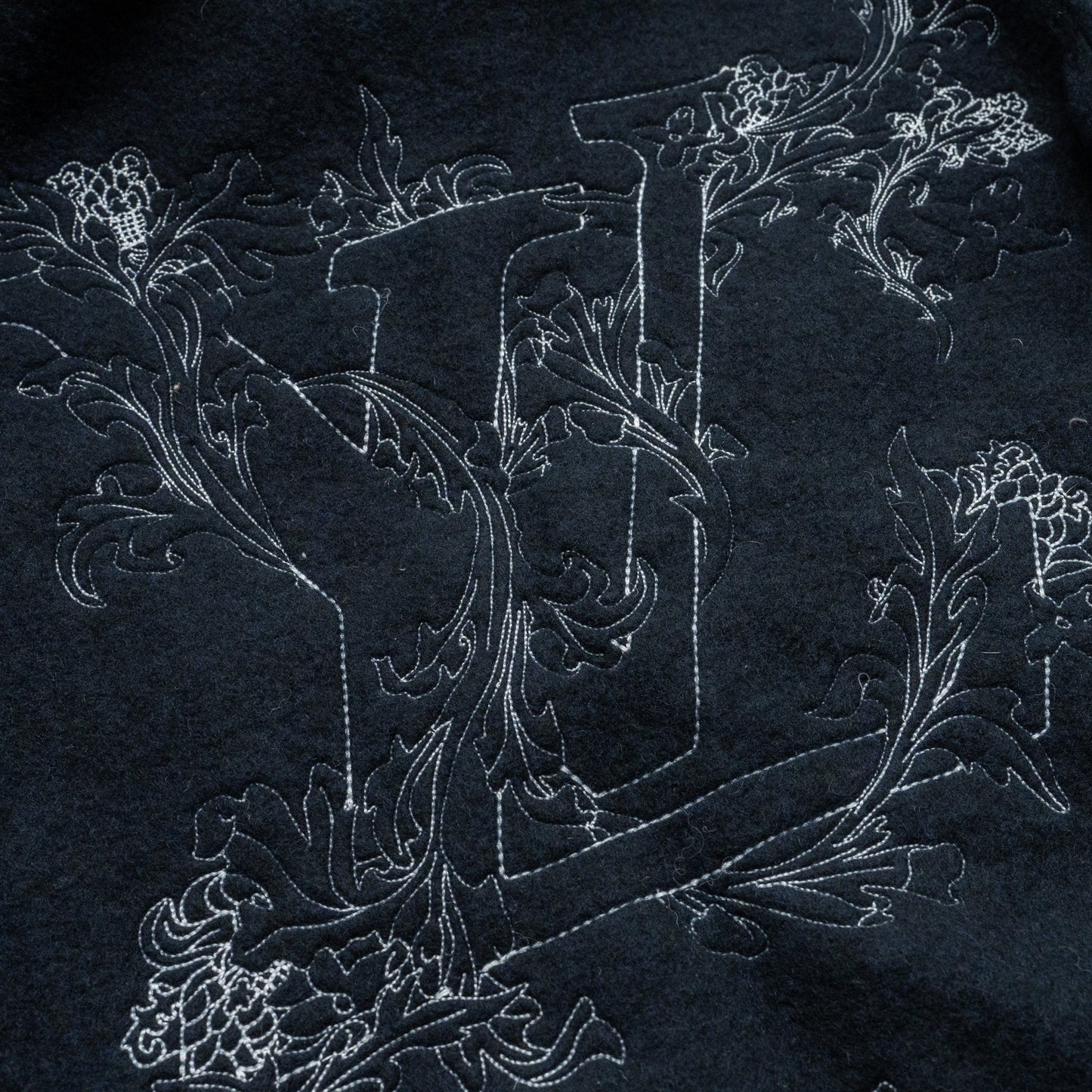 Louis Vuitton size M 2020-21FW printed zip hoodie dark blue
