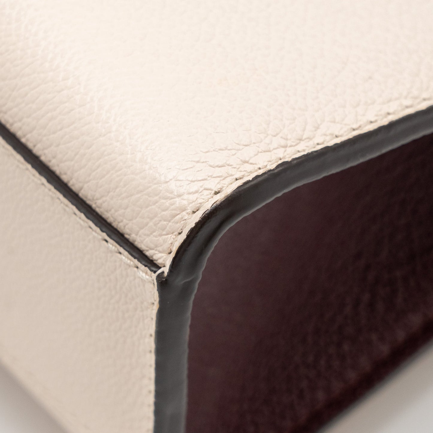 Louis Vuitton Mylockme BB Calfskin Burgundy/White/Pink SHW