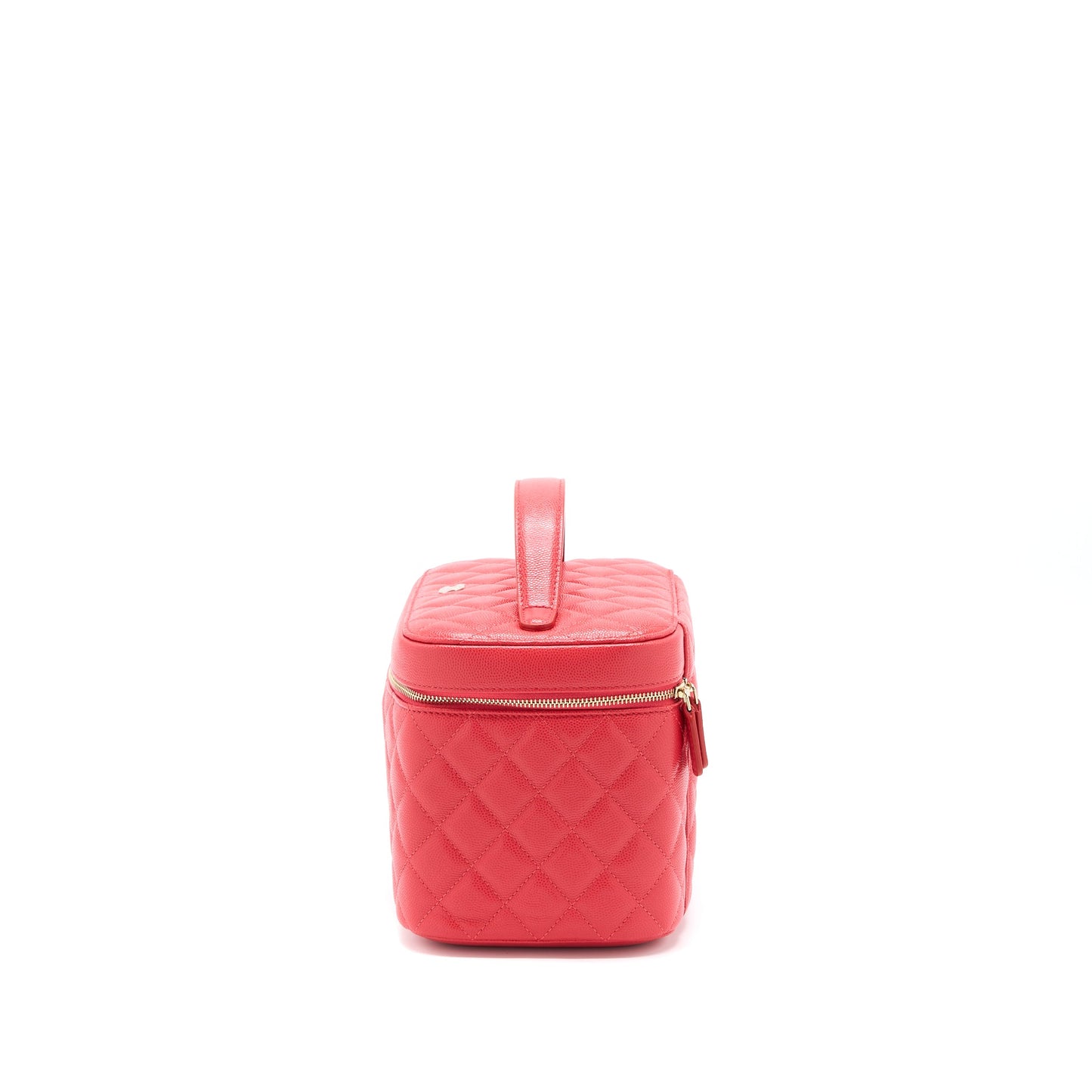 Chanel Top Handle Vanity Case Caviar Red LGHW