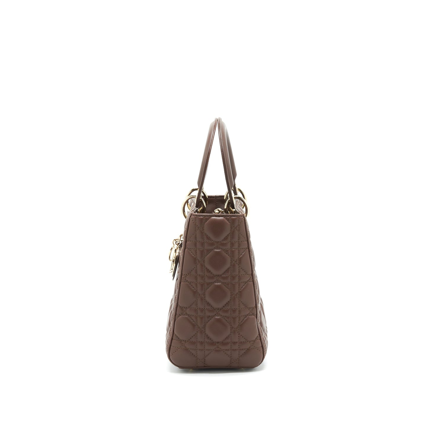 Luxury Dior medium Lady Luxury Dior Chocolate Brown LGHW