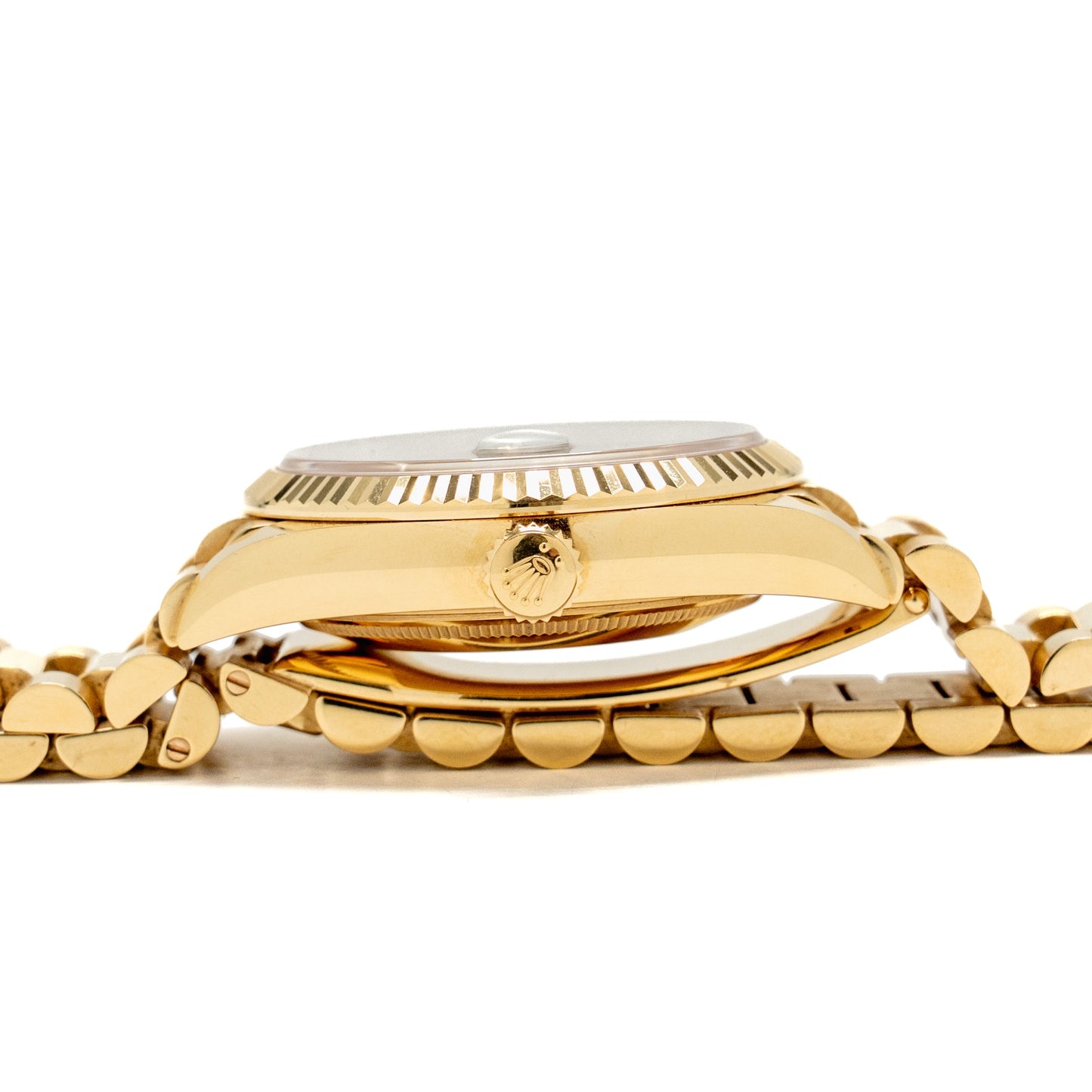 Rolex Day-date 36mm Oyster Perpetual Green Ombré Diamond Set Dial, President bracelet Yellow Gold Model:M128238-0069