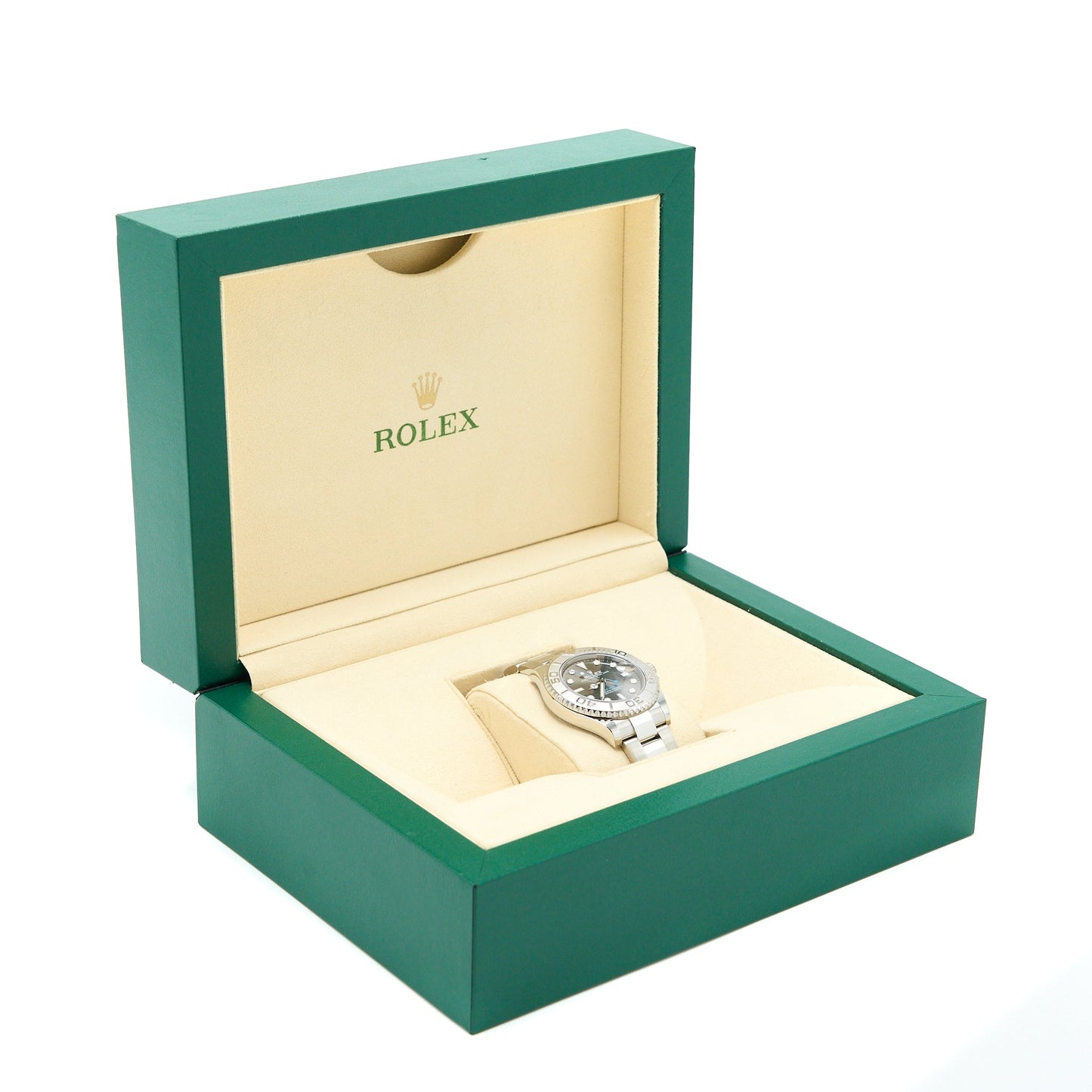 Rolex Yacht-Master 37MM Oyster-steel Platinum Slate Dial Model 268622-0002