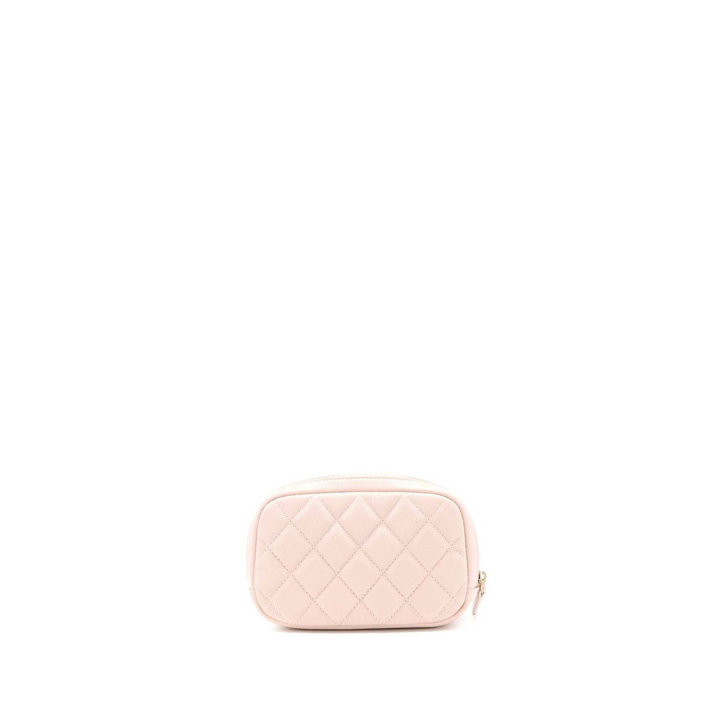 Chanel 21C Small Cosmetic Pouch Caviar Rose Clair LGHW