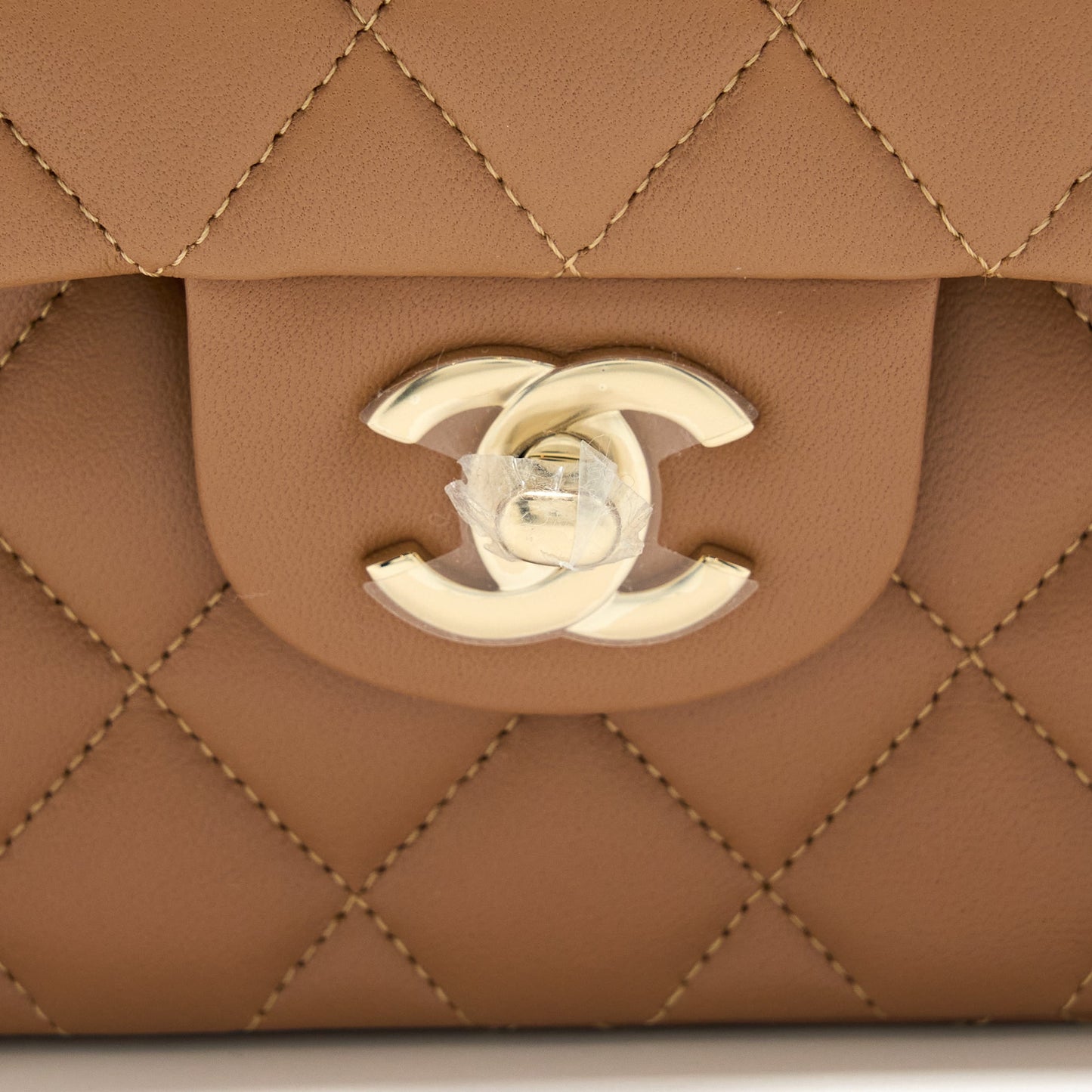 Chanel 22S Small Classic Flap Bag Lambskin Caramel LGHW(Microchip)