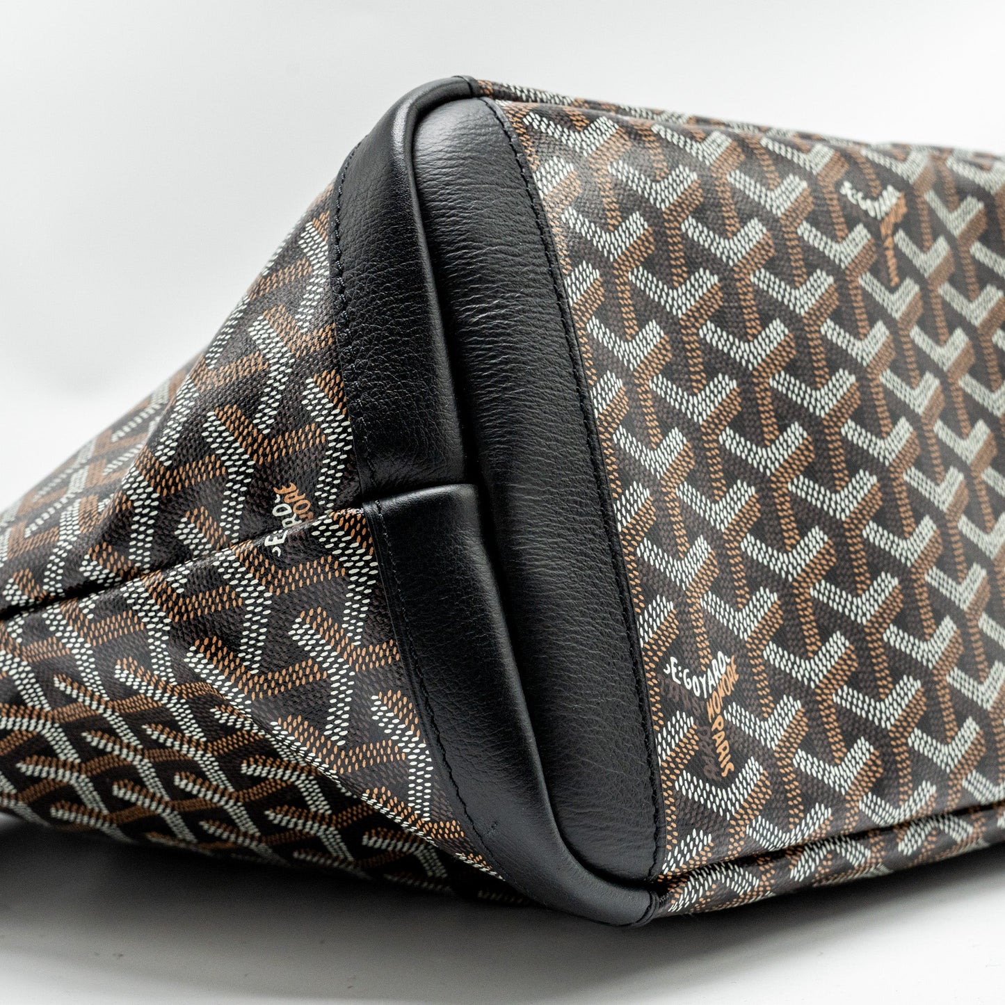 Goyard Artois MM tote goyardline canvas / calfskin black SHW