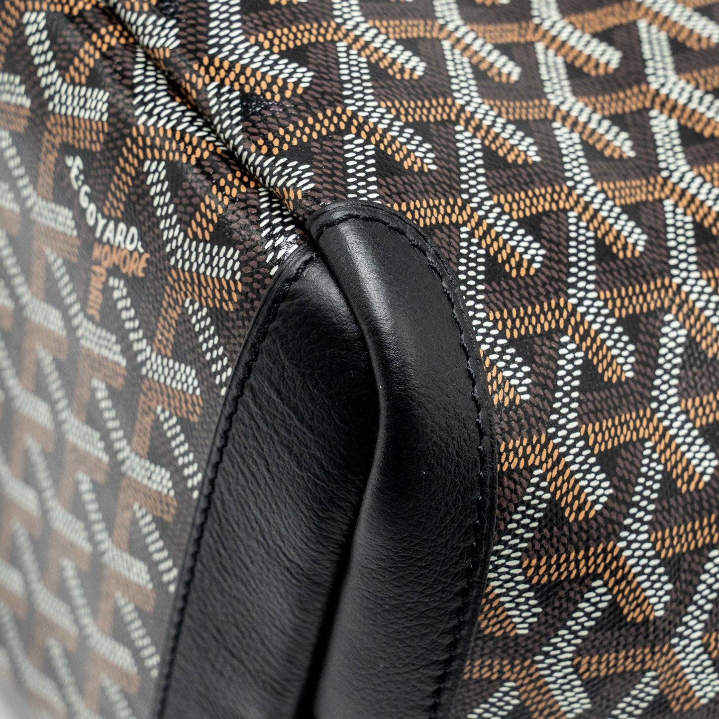 Goyard Artois MM tote goyardline canvas / calfskin black SHW