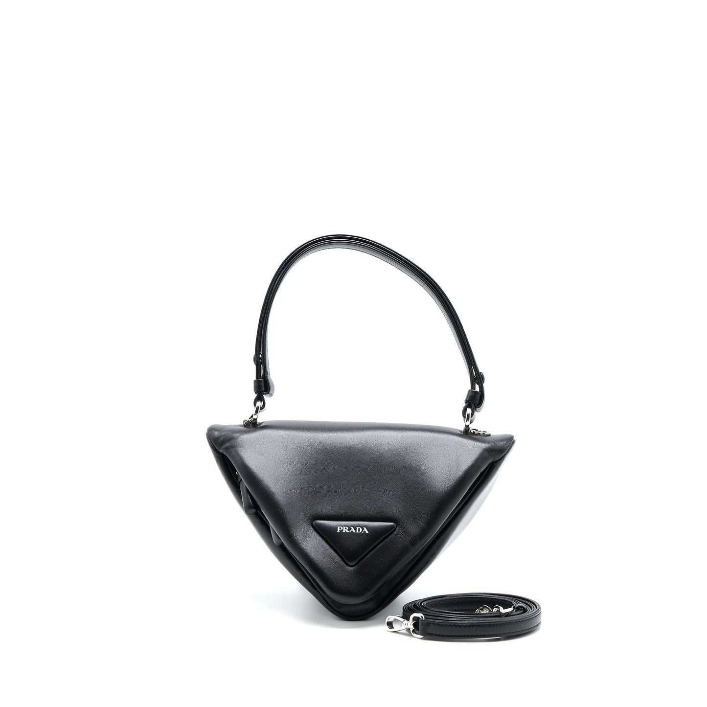 Prada Padded Nappa Triangle Bag Black SHW