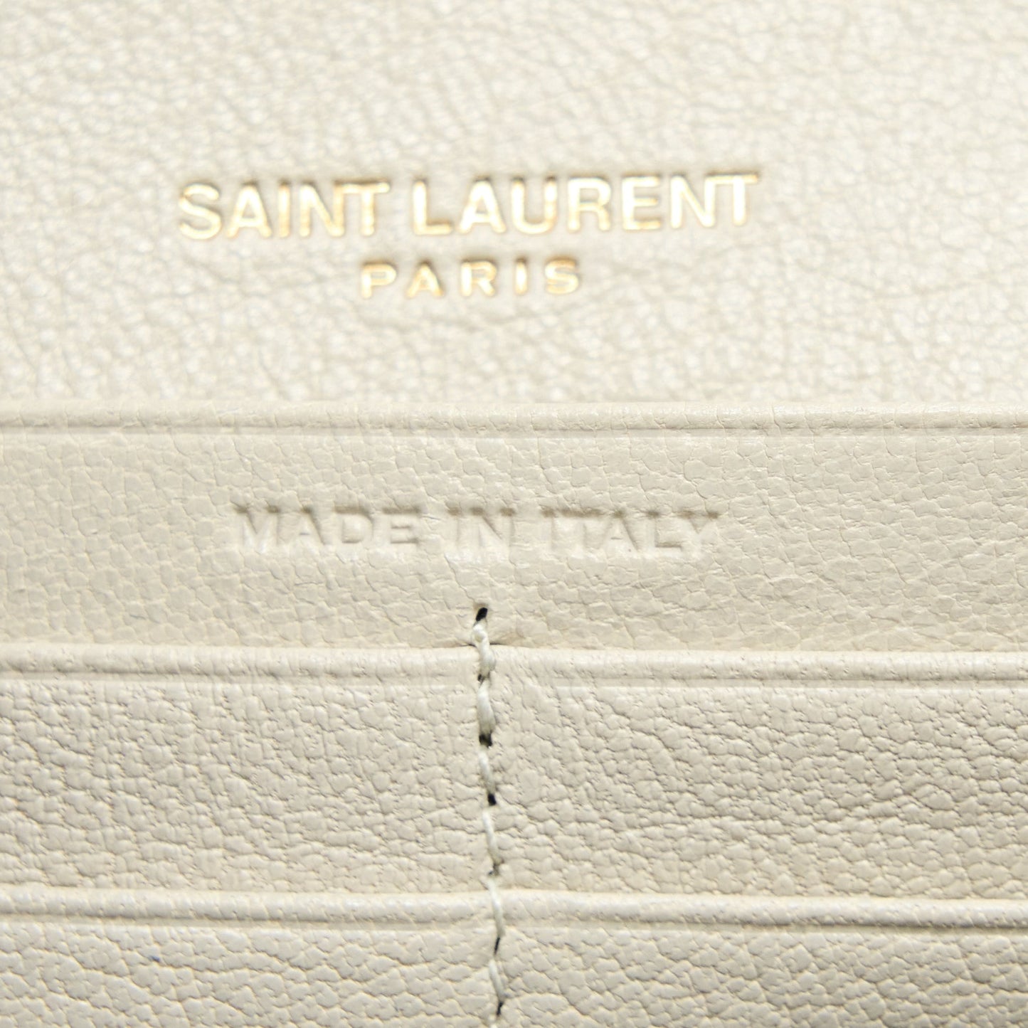 Saint Laurent Becky Quilted Chain Bag White GHW