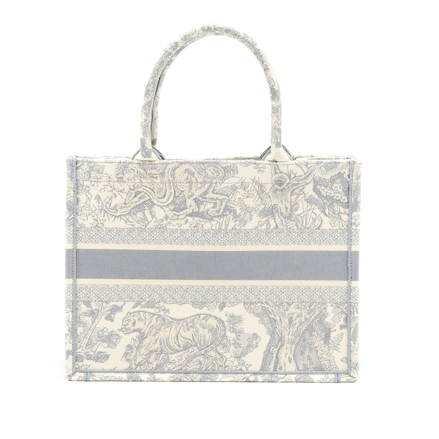 Luxury Dior Medium Book Tote Grey Toile De Jouy Embroidery