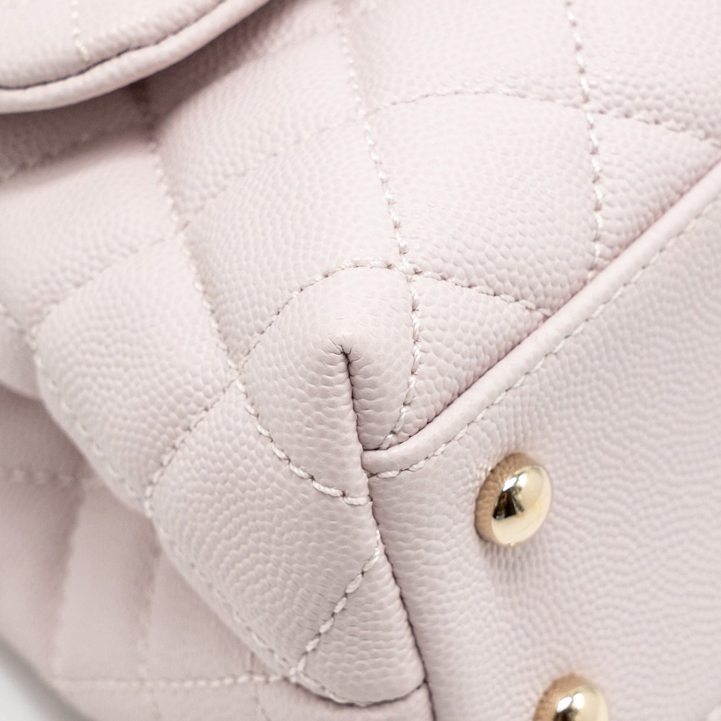Chanel Small Coco handle caviar light pink LGHW