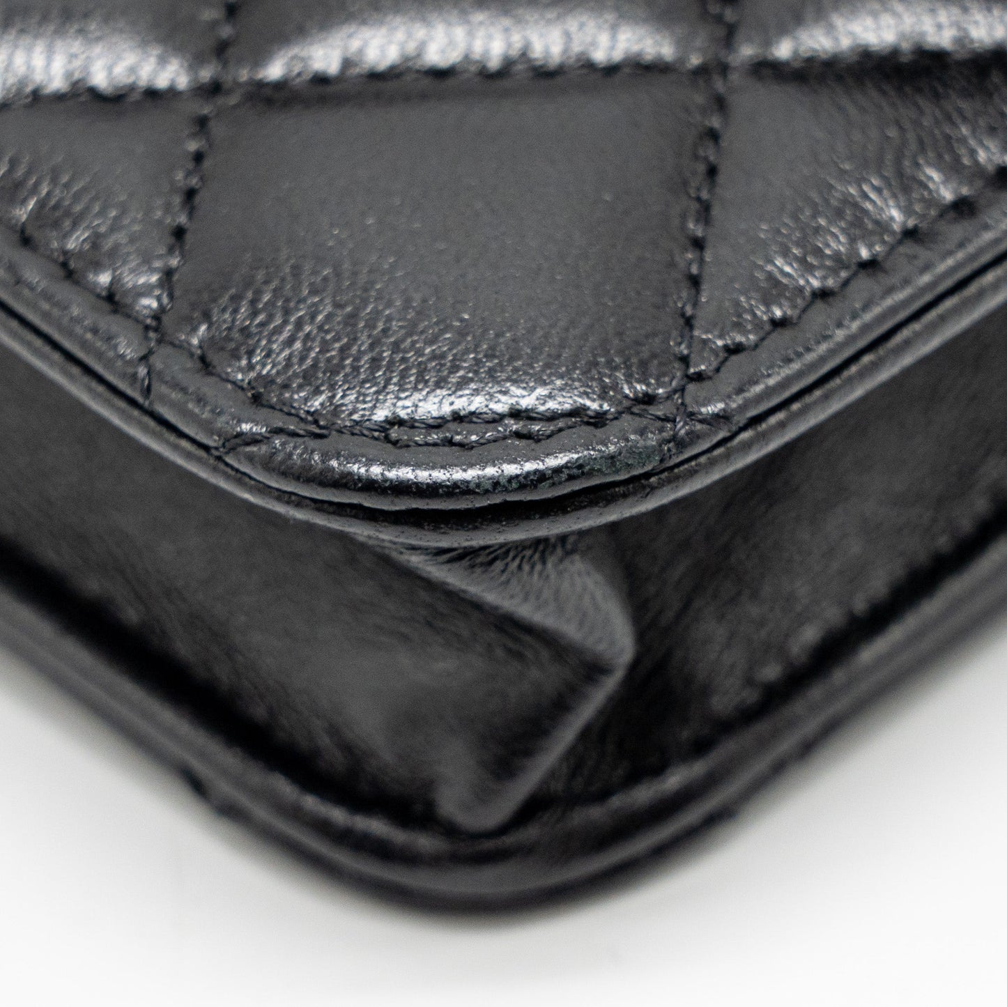 Chanel Top Handle Mini Flap Bag Lambskin Black LGHW