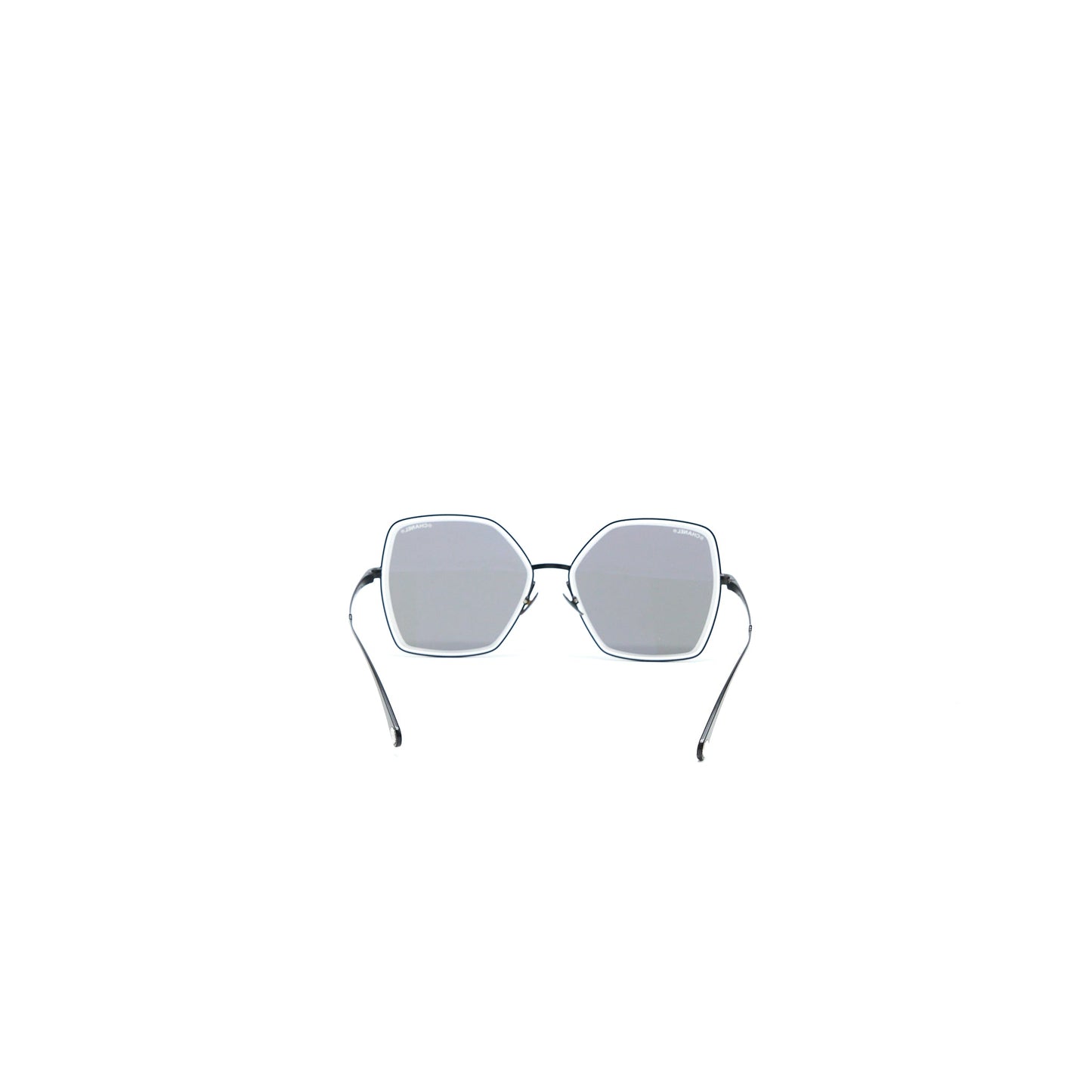 Chanel 4262 Butterfly Sunglasses Pearl Chain Black Black Hardware