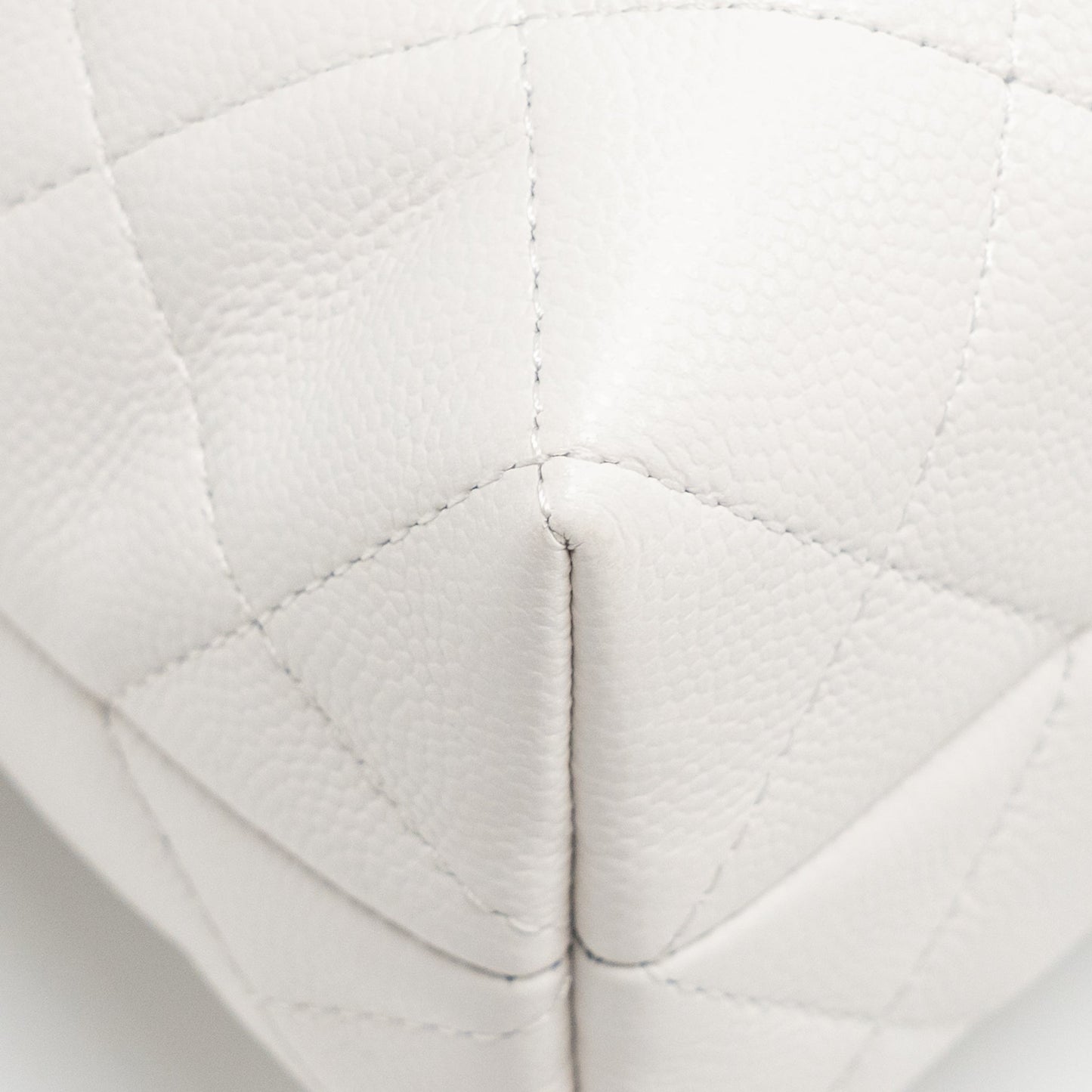Chanel 25S Coco Crush Handle Bag Caviar White LGHW (Microchip)