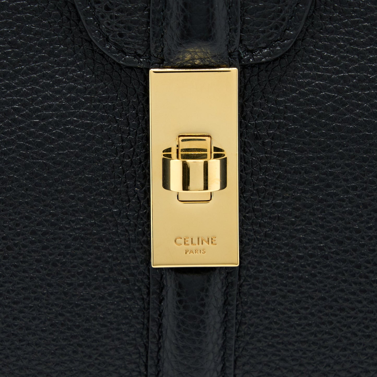 Celine 16 Bag Grained Calfskin Black GHW