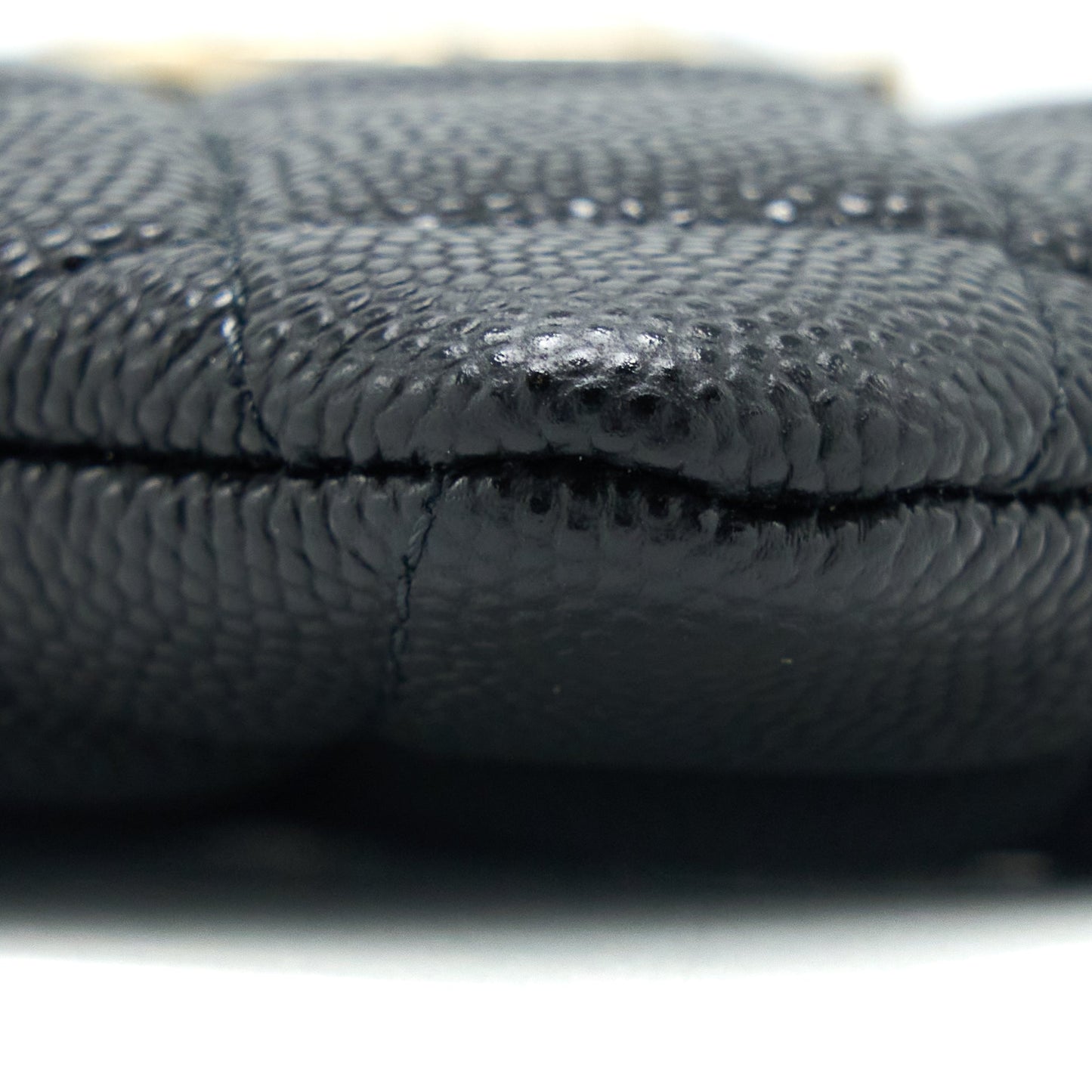 Chanel 23C Zipped Coin Purse Caviar Black LGHW (Microchip)