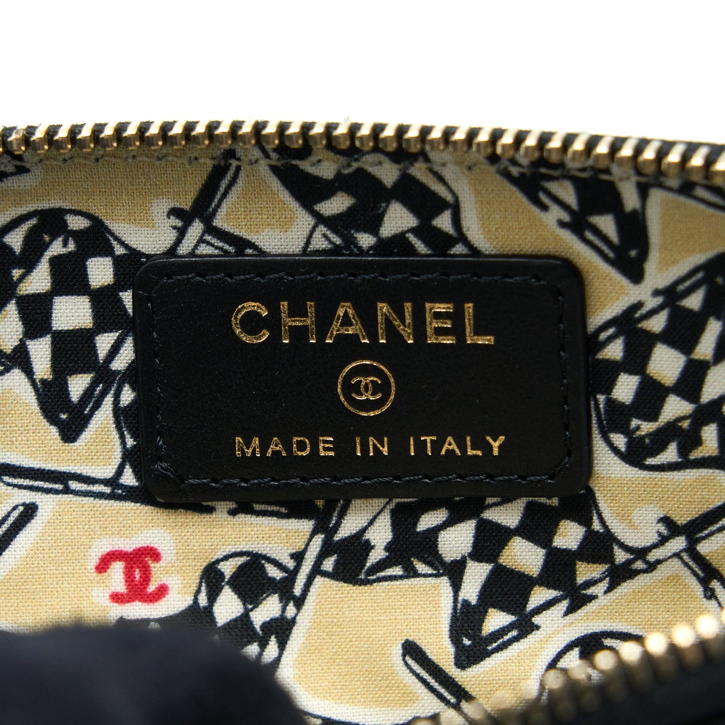 Chanel 23C Zipped Coin Purse Caviar Black LGHW (Microchip)