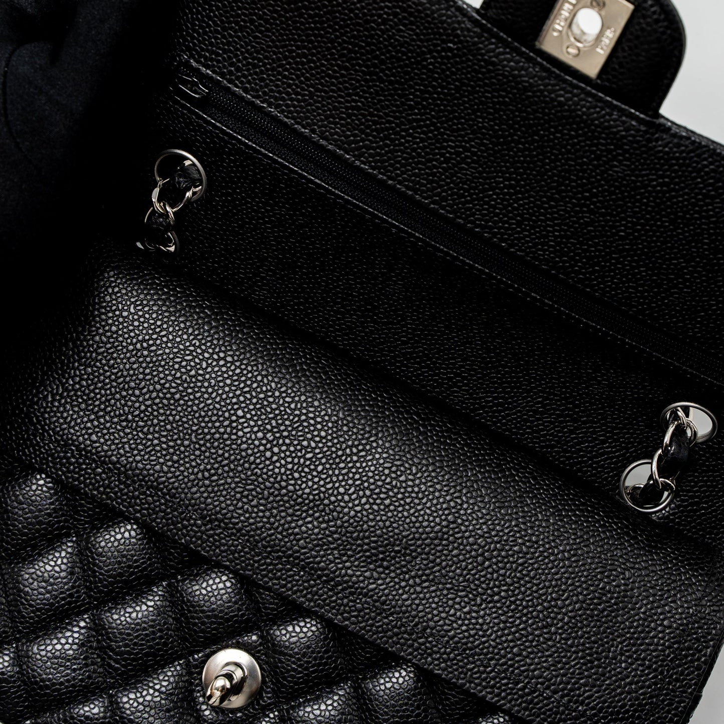 Chanel Medium Classic Double Flap Bag Caviar Black SHW