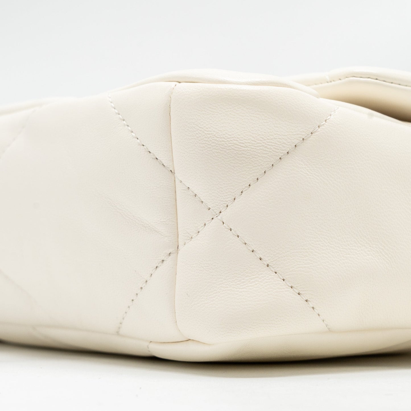 Chanel Small 19 Bag Lambskin White Multicolour Hardware (Microchip)