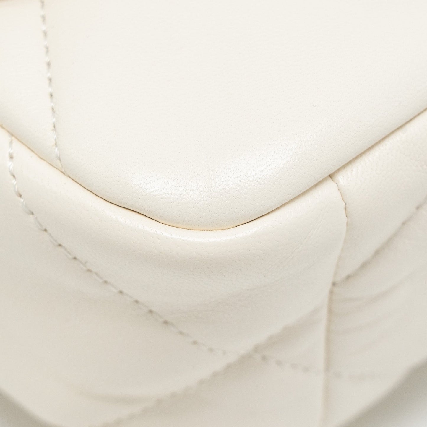 Chanel Small 19 Bag Lambskin White Multicolour Hardware (Microchip)