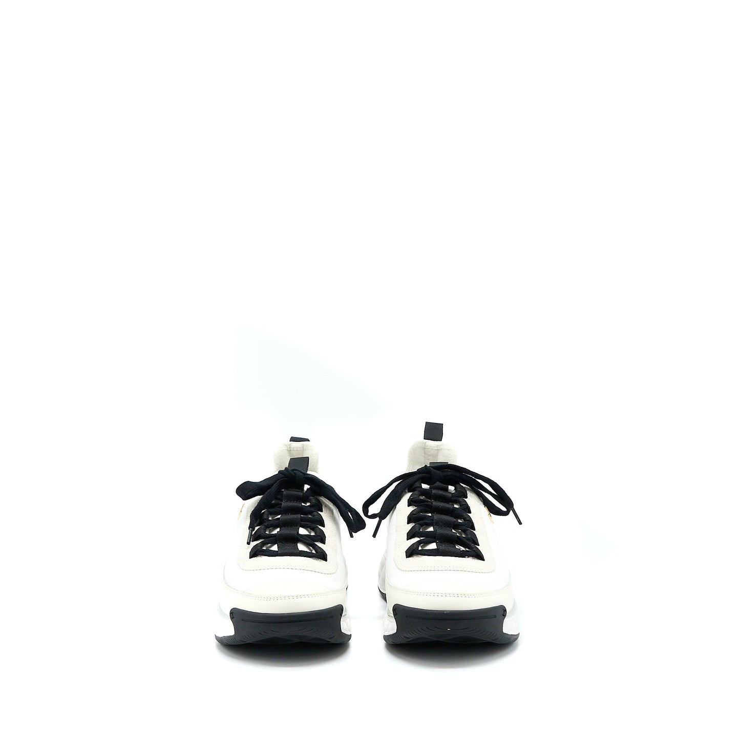 Chanel Size 41 Sport Trail Sneaker Suede/Calfskin White/Black GHW