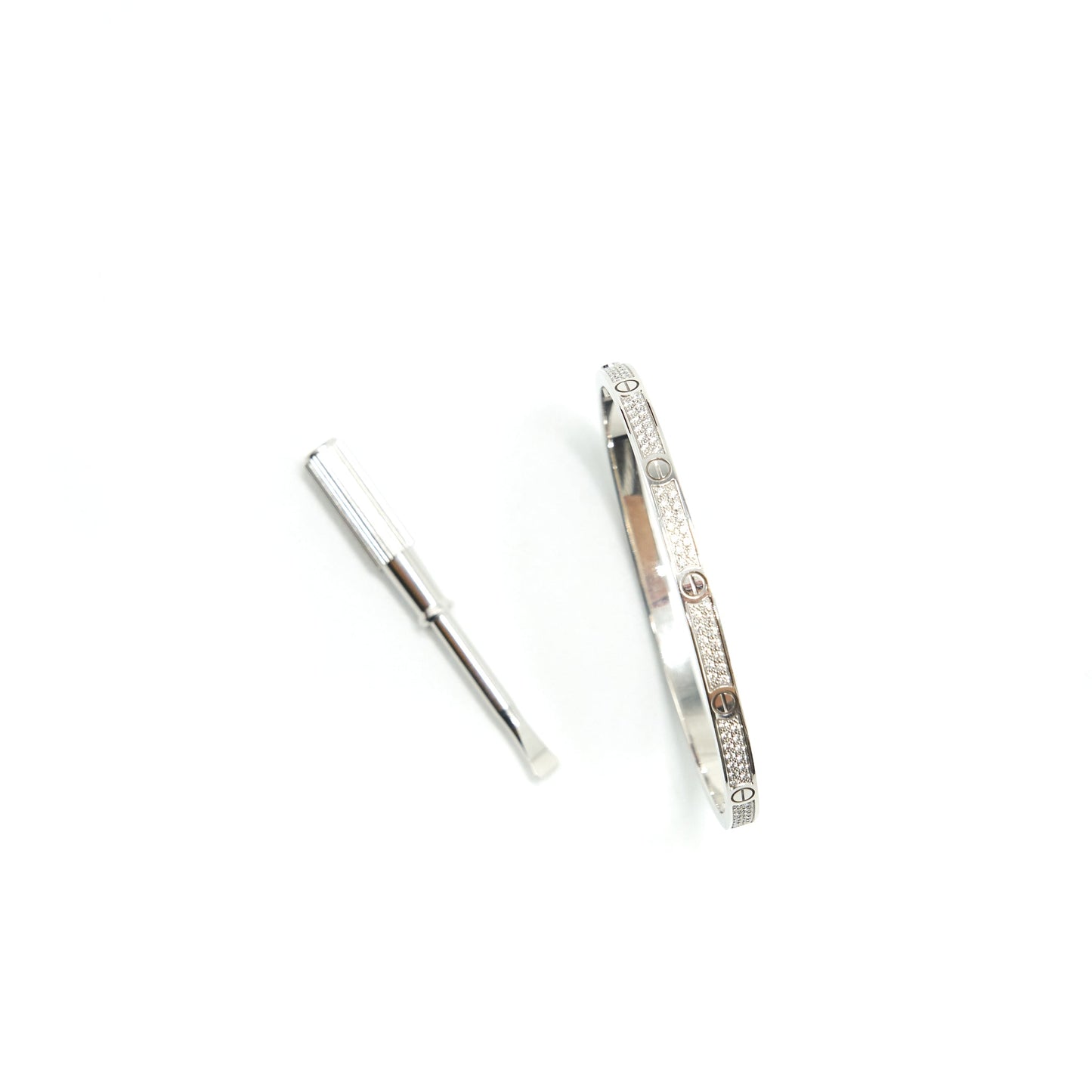 Cartier Love Bracelet, Small Mode Paved White Gold With Diamonds