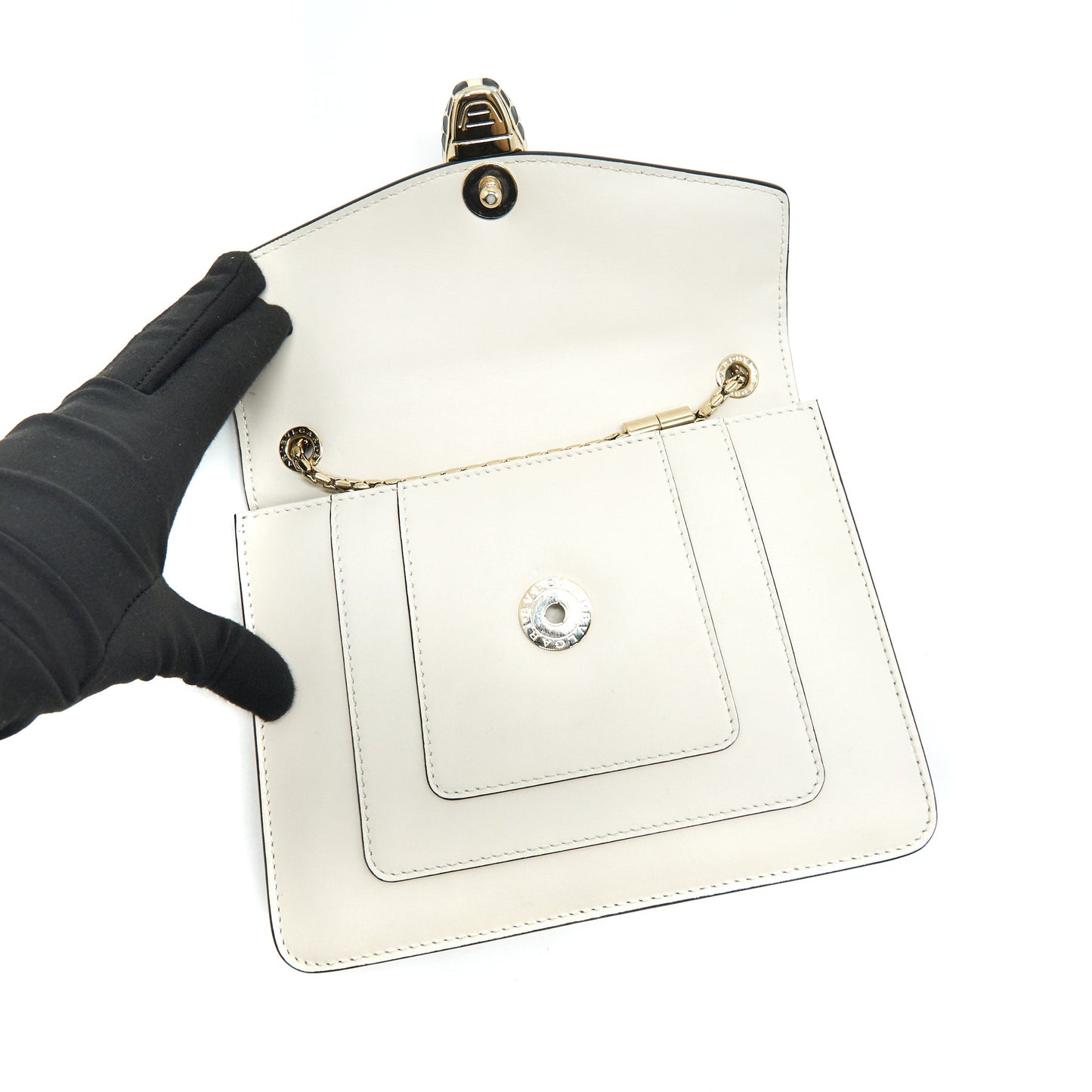 Bvlgari Serpenti Forever Crossbody Bag White
