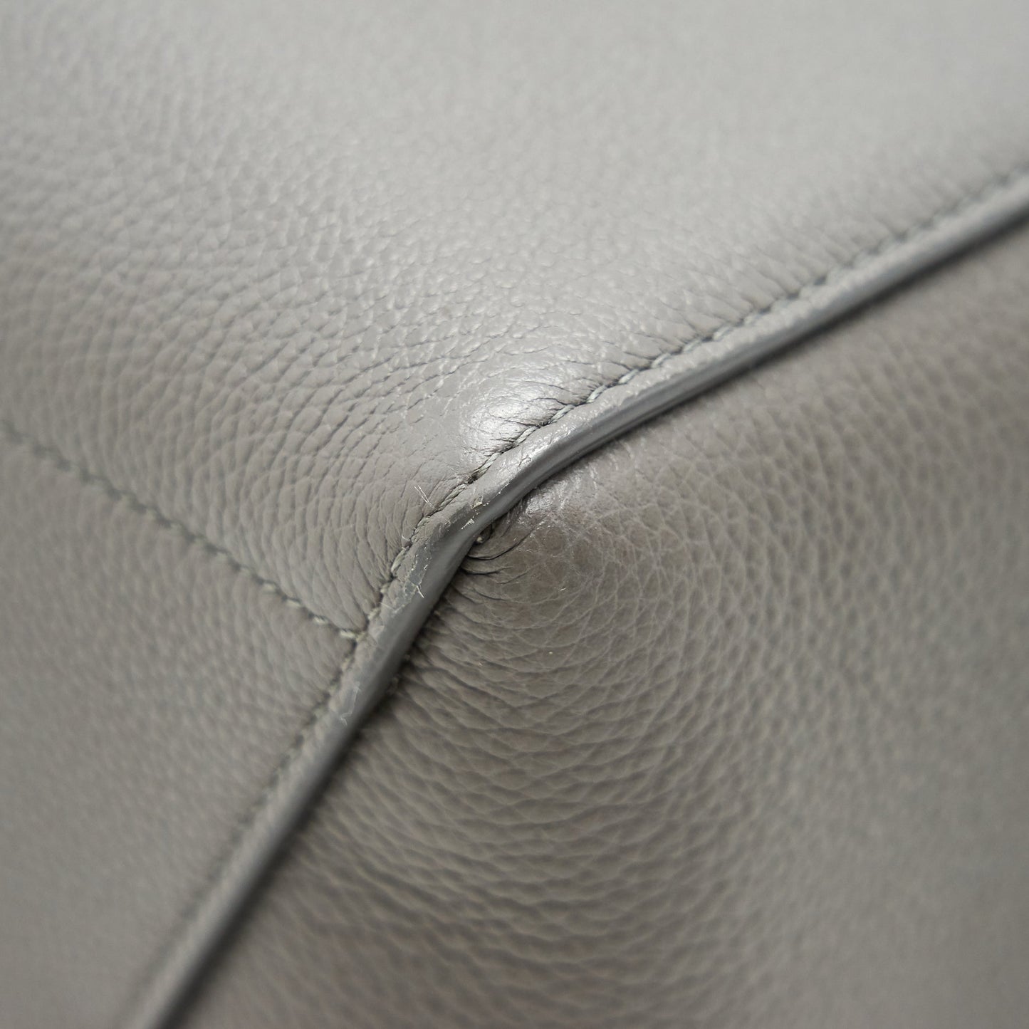 CELINE SANGLE BUCKET BAG DARK GREY WITH BLACK STITCHING