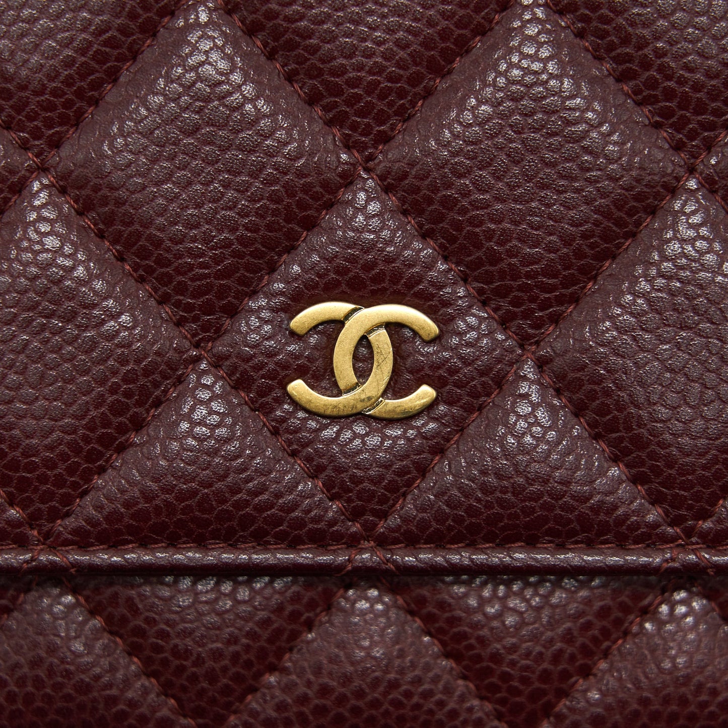 Chanel Burgundy Wallet on Chain Caviar GHW