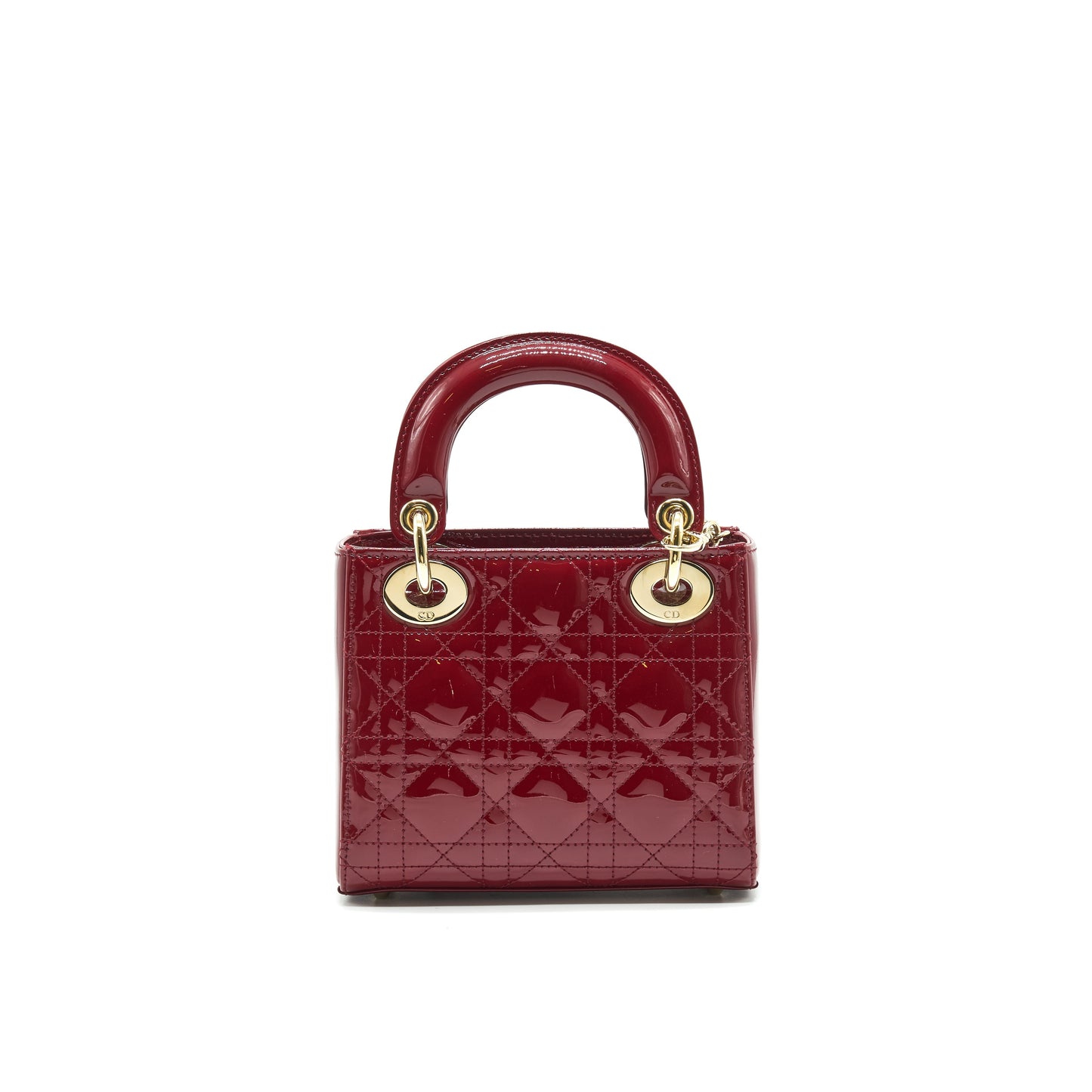 Luxury Dior Mini Lady Luxury Dior Patent Leather Red