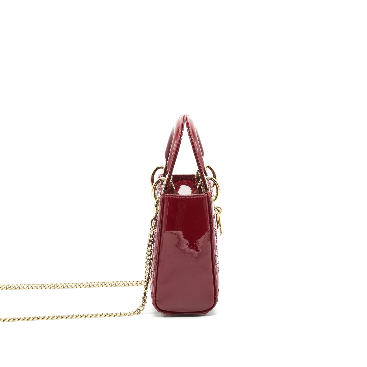 Luxury Dior Mini Lady Luxury Dior Patent Leather Red
