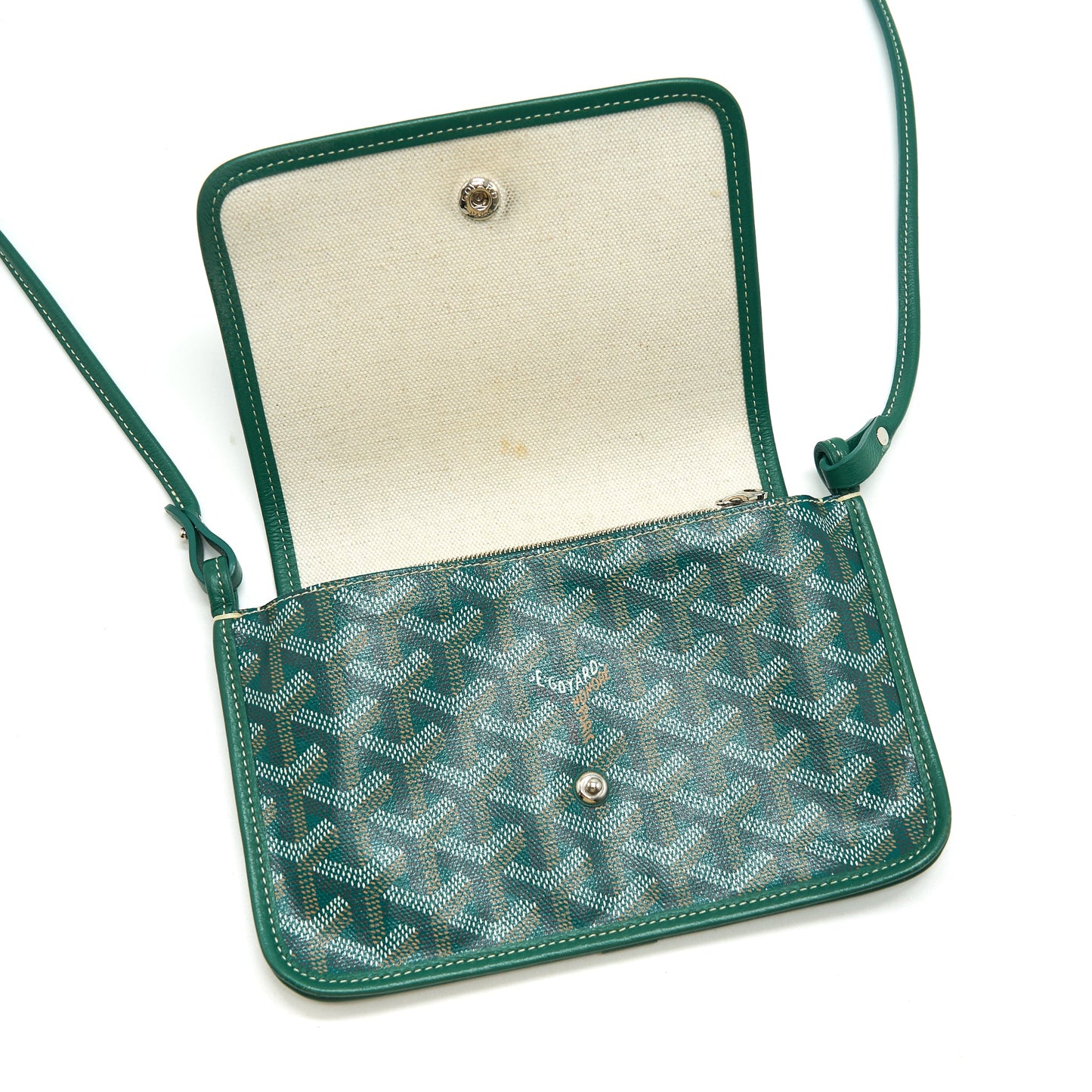 Goyard Plumet Crossbag Wallet Clutch Green