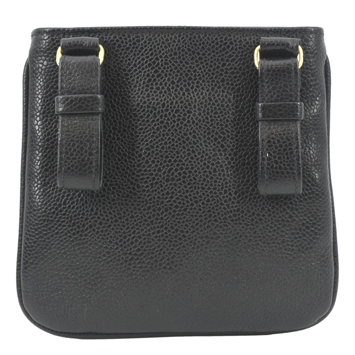 CHANEL Vintage Timeless Caviar Leather Belt Bag Black