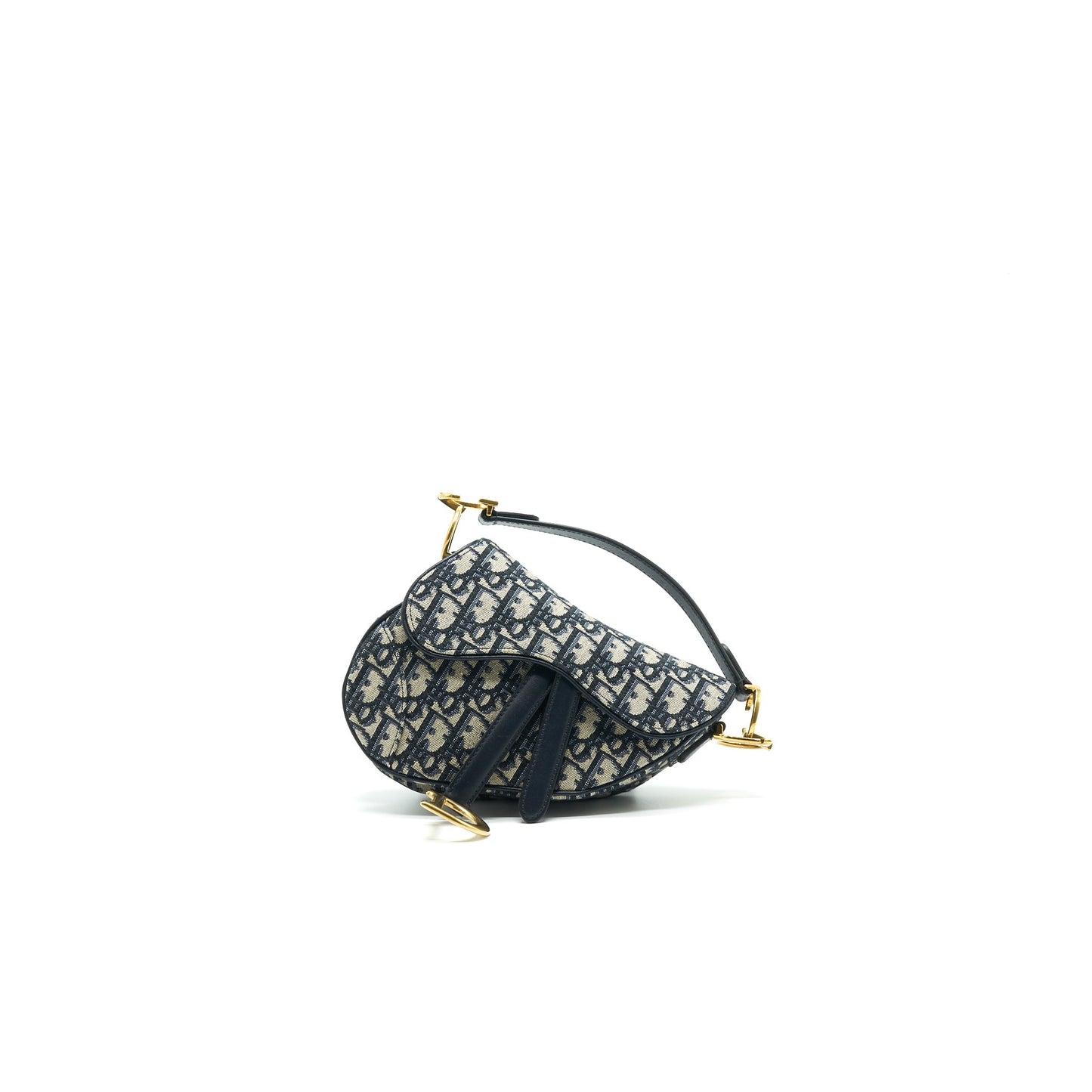Luxury Dior Mini Saddle Bag Blue Oblique Jacquard