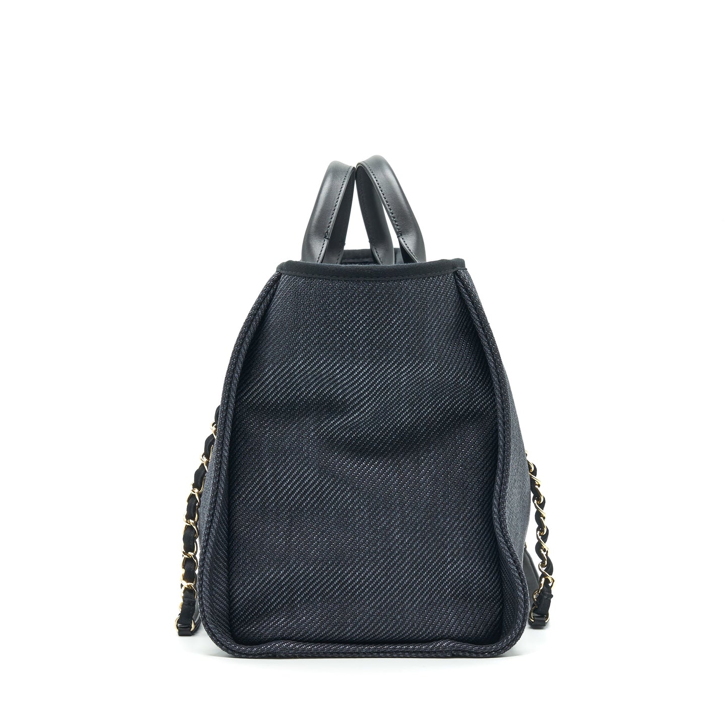 CHANEL MEDIUM DEAUVILLE TOTE IN BLACK GHW