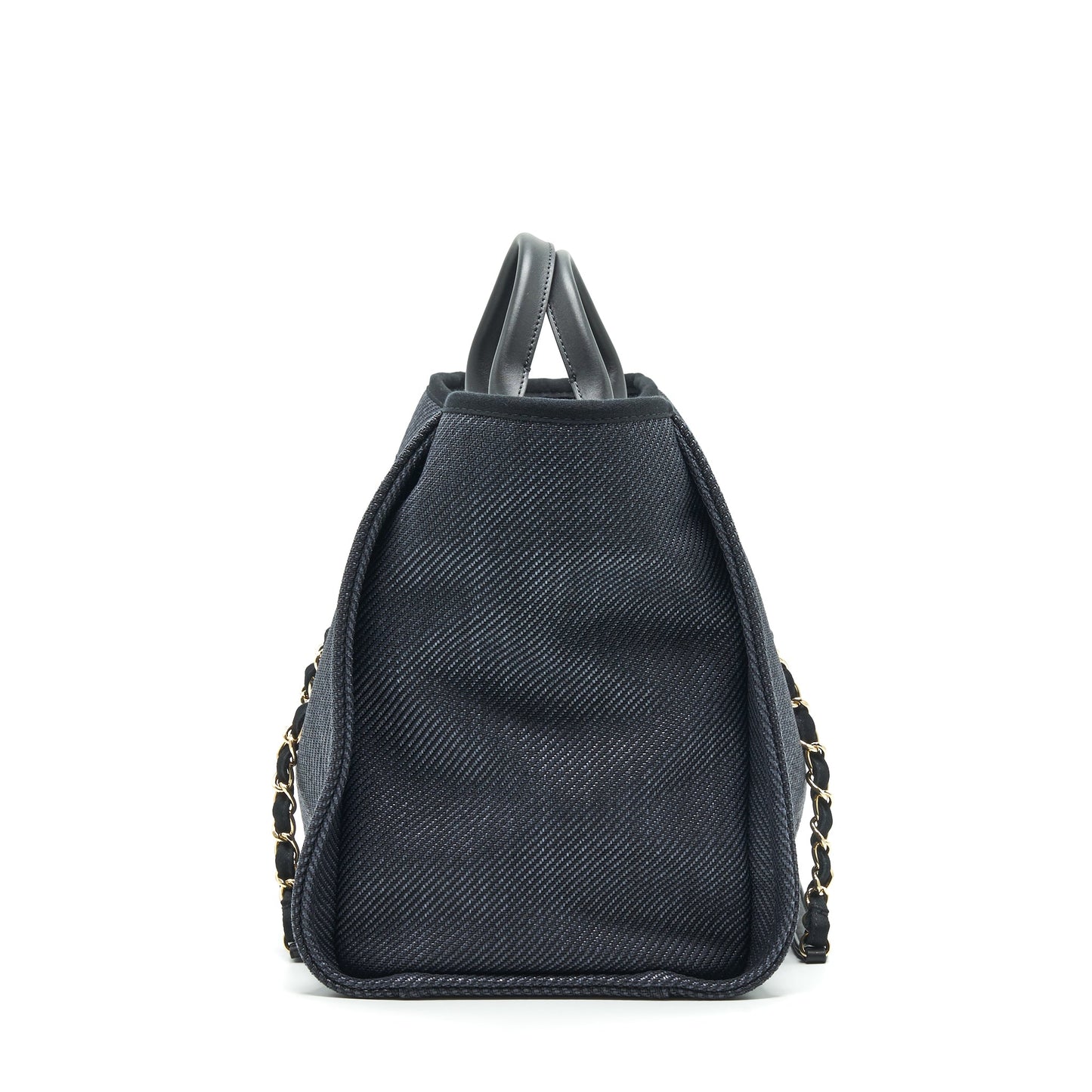 CHANEL MEDIUM DEAUVILLE TOTE IN BLACK GHW