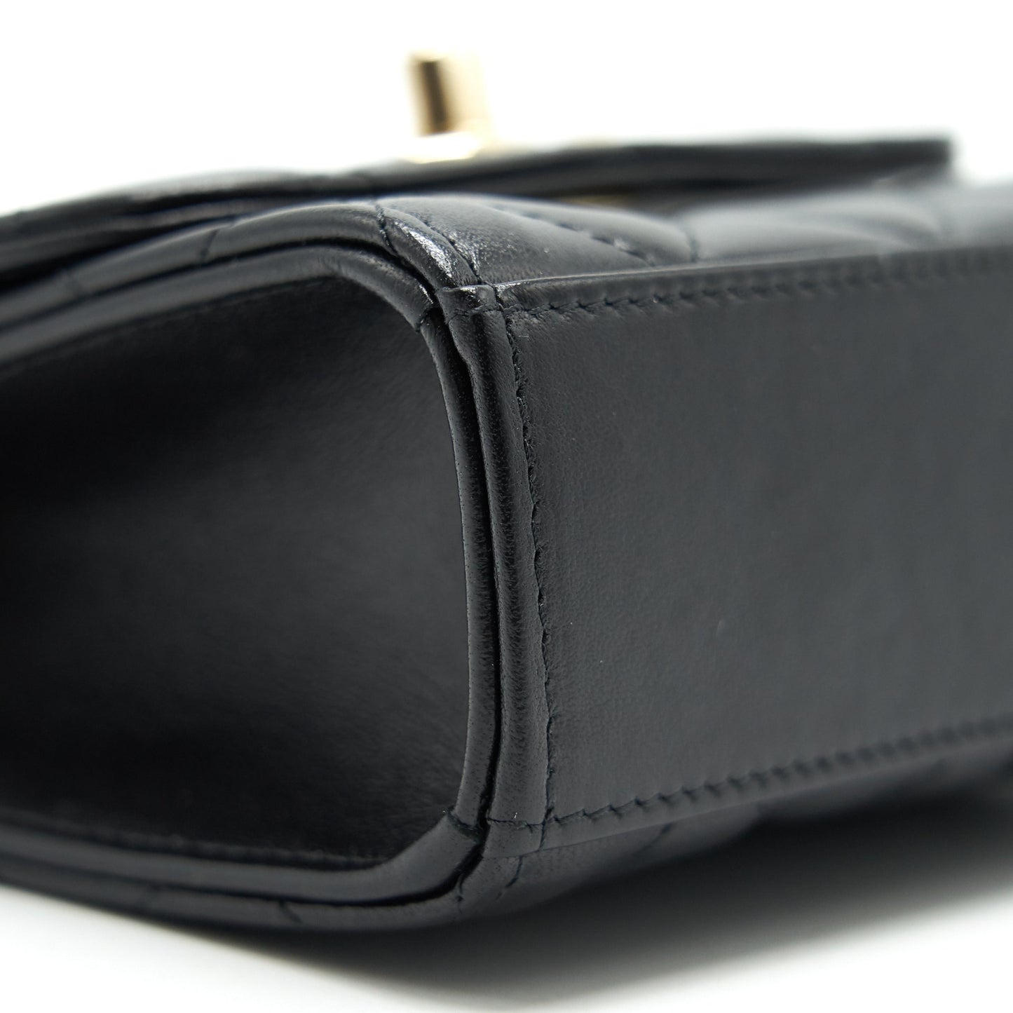CHANEL LAMBSKIN QUILTED MINI TRENDY CC CHAIN WALLET BLACK