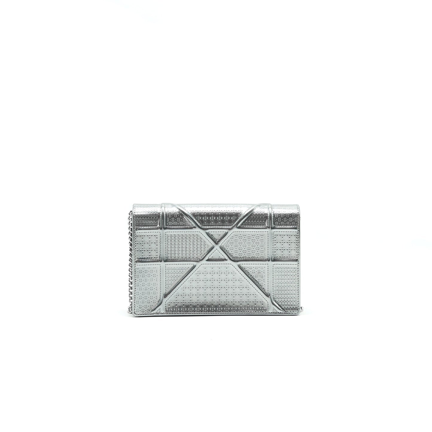 Luxury Dior Luxury DiorAMA WALLET ON CHAIN SILVER