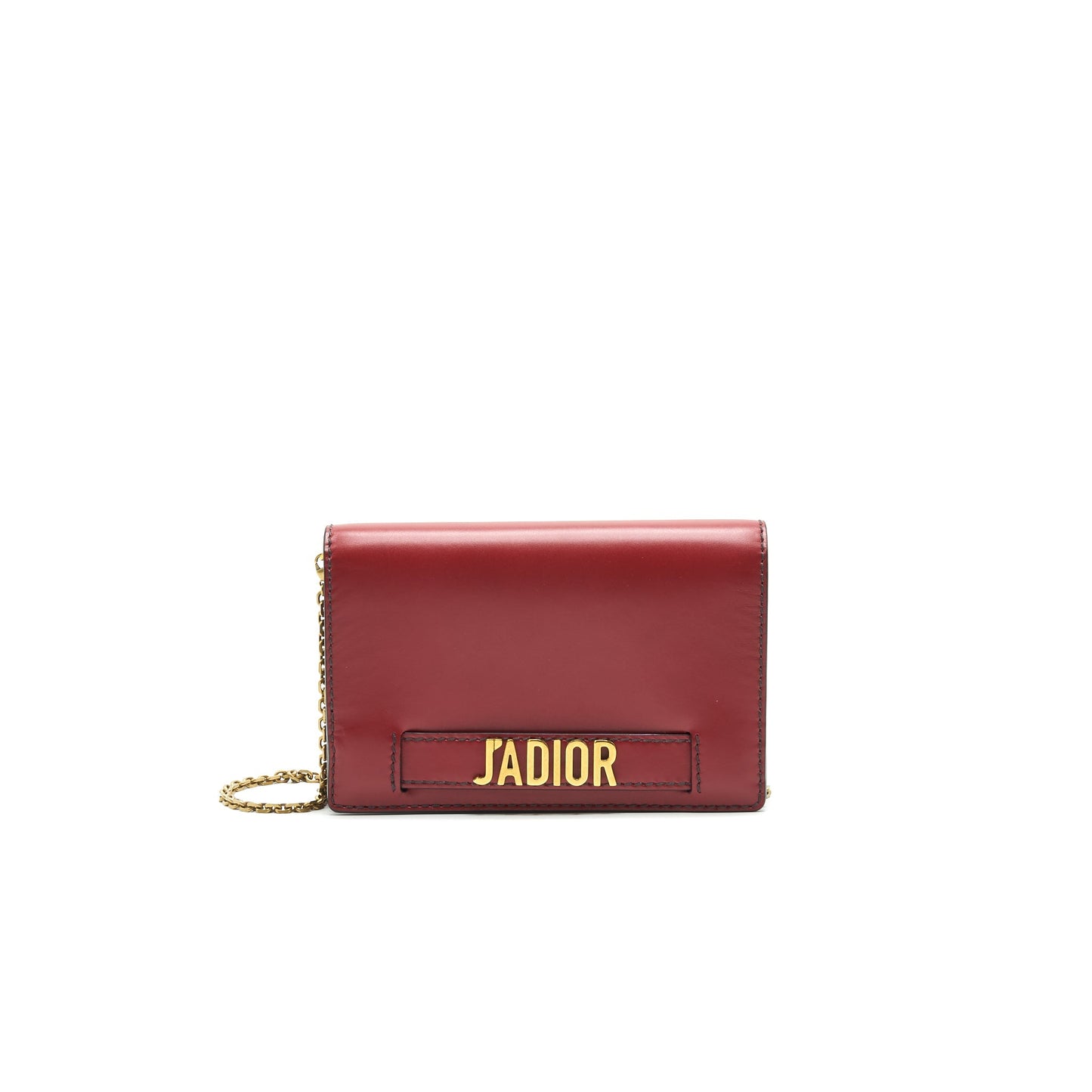 Luxury Dior J'aLuxury Dior Wallet on Chain Dark Red GHW