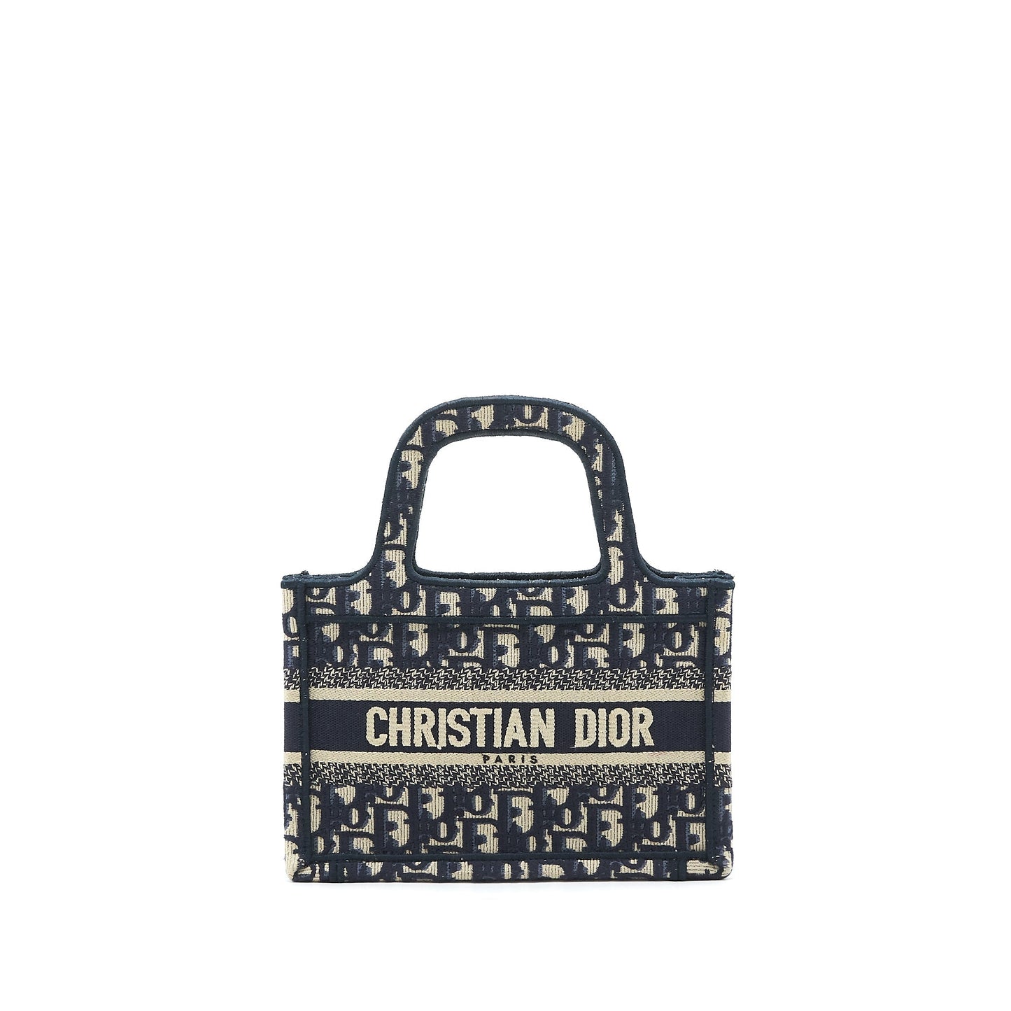 Luxury Dior mini book Tote Bag in blue Oblique