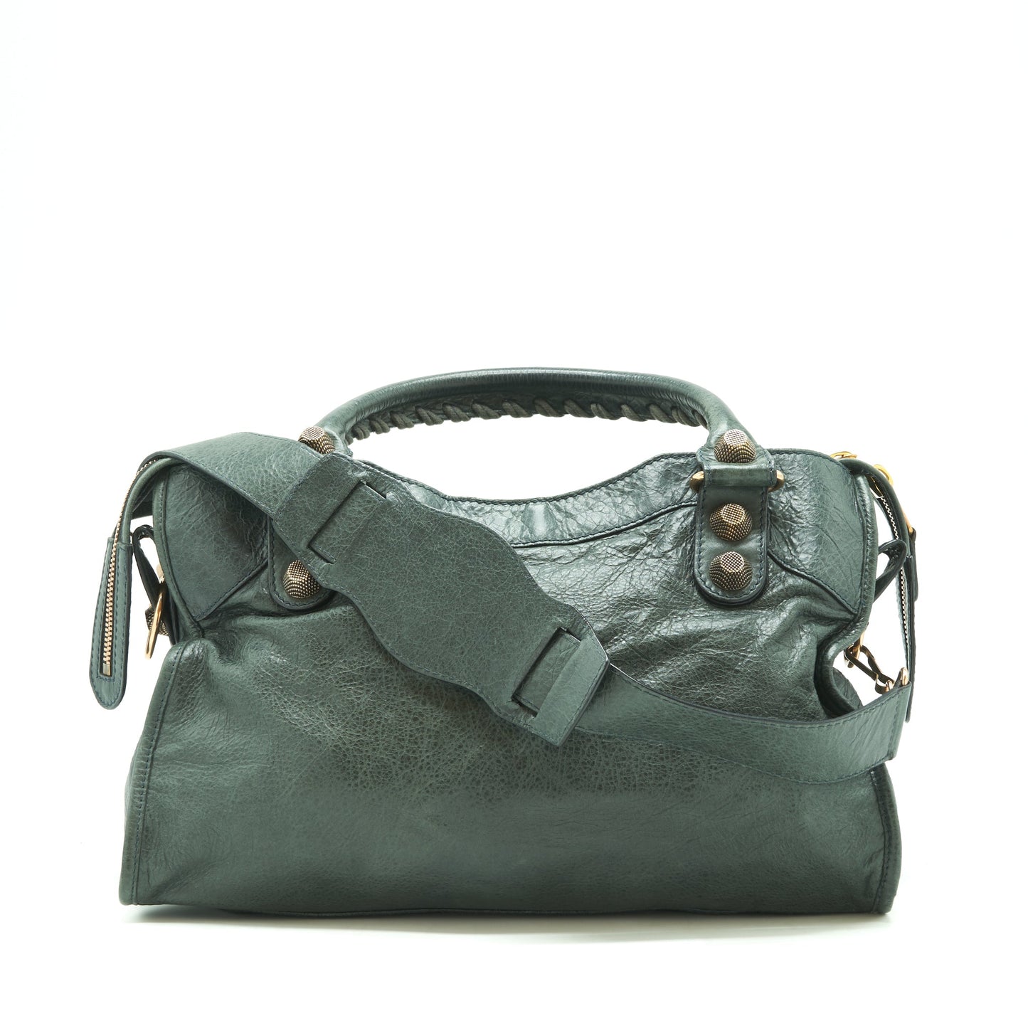 Balenciaga Tote Bag Dark Grey with Giant stud hardware