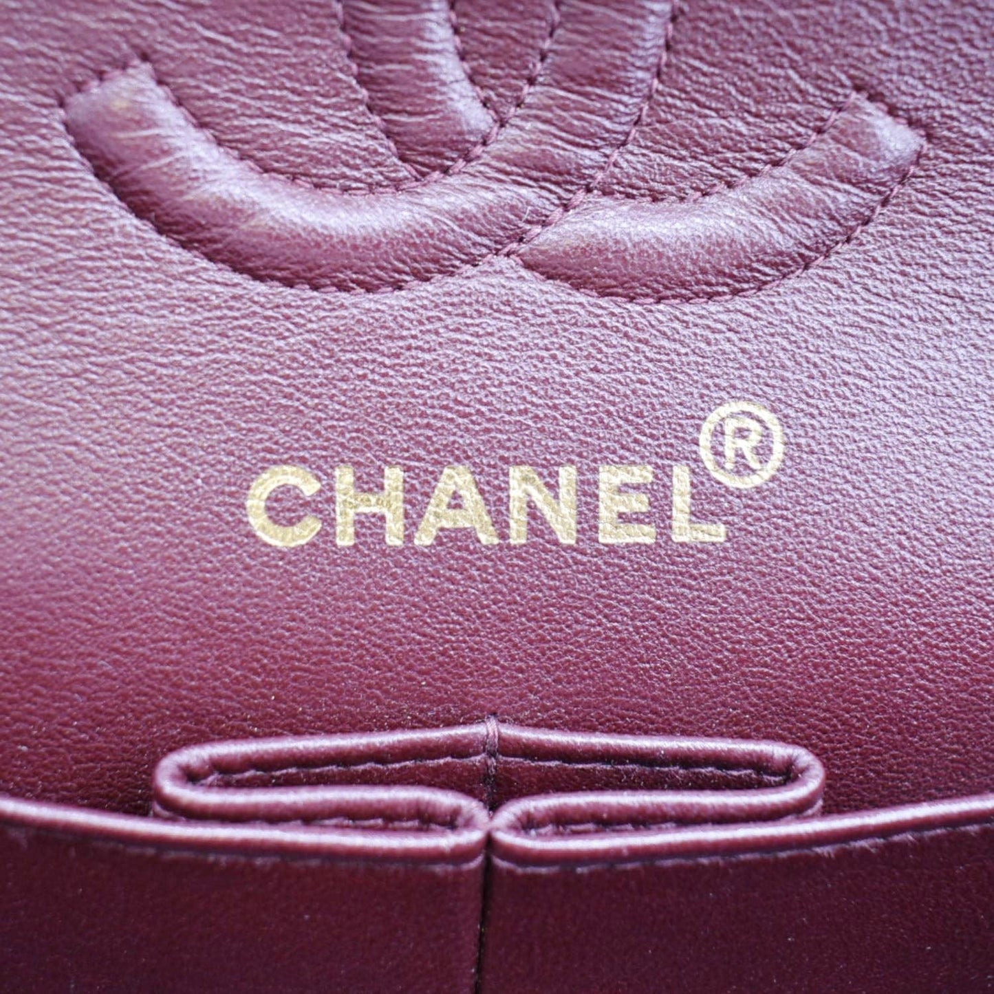 CHANEL Vintage Classic Double Flap Medium Quilted Leather Shoulder Bag Dark Brown