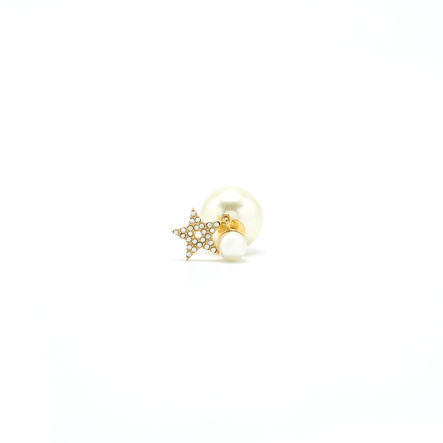 Luxury Dior CD and Star with pearl drop earring