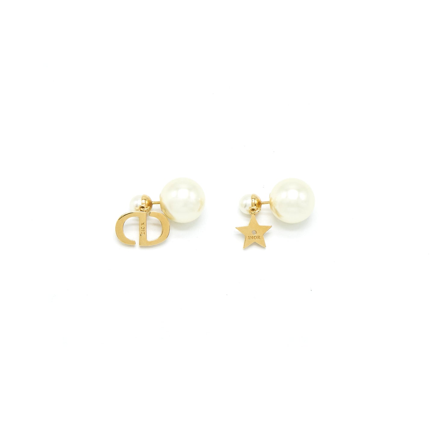 Luxury Dior CD and Star with pearl drop earring