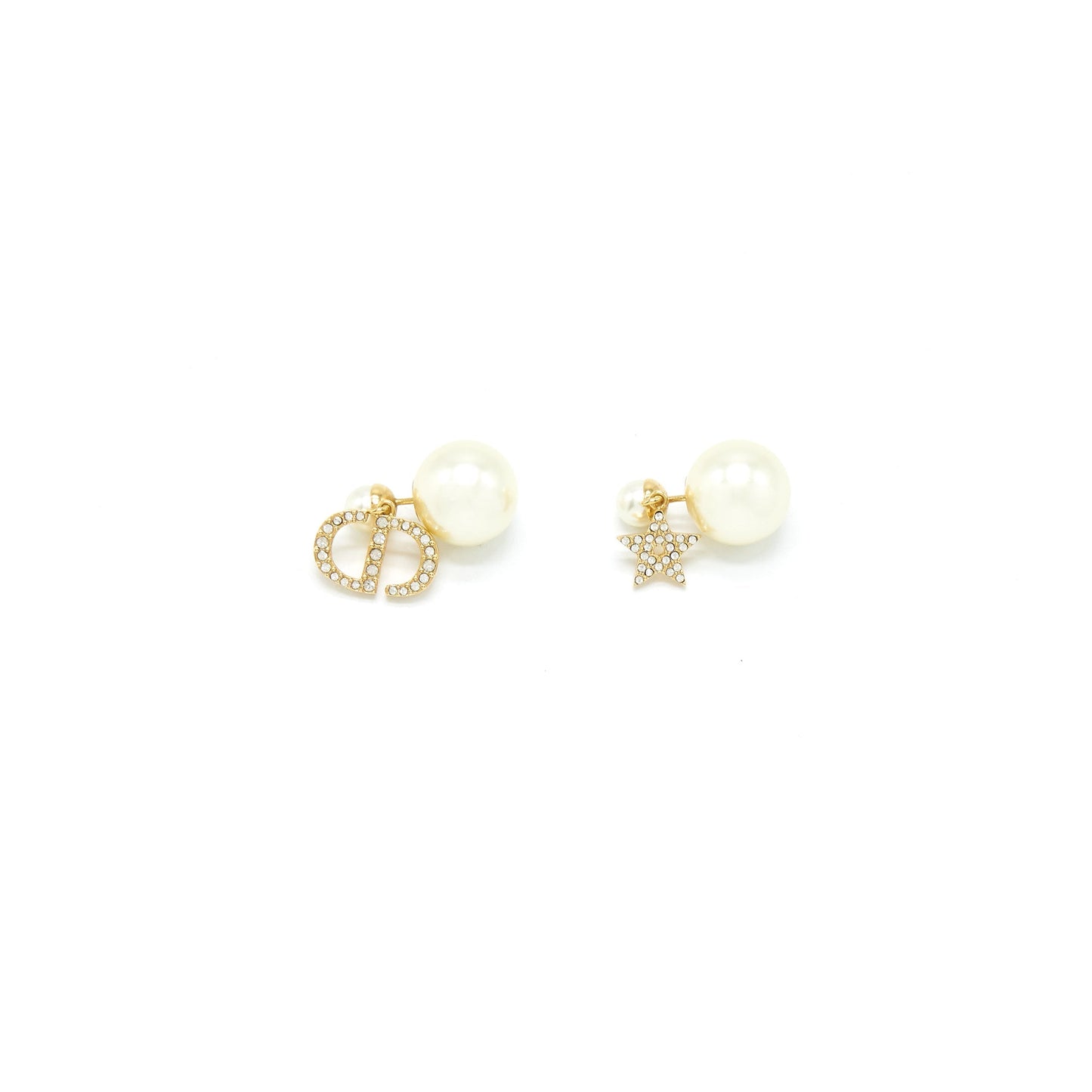 Luxury Dior CD and Star with pearl drop earring