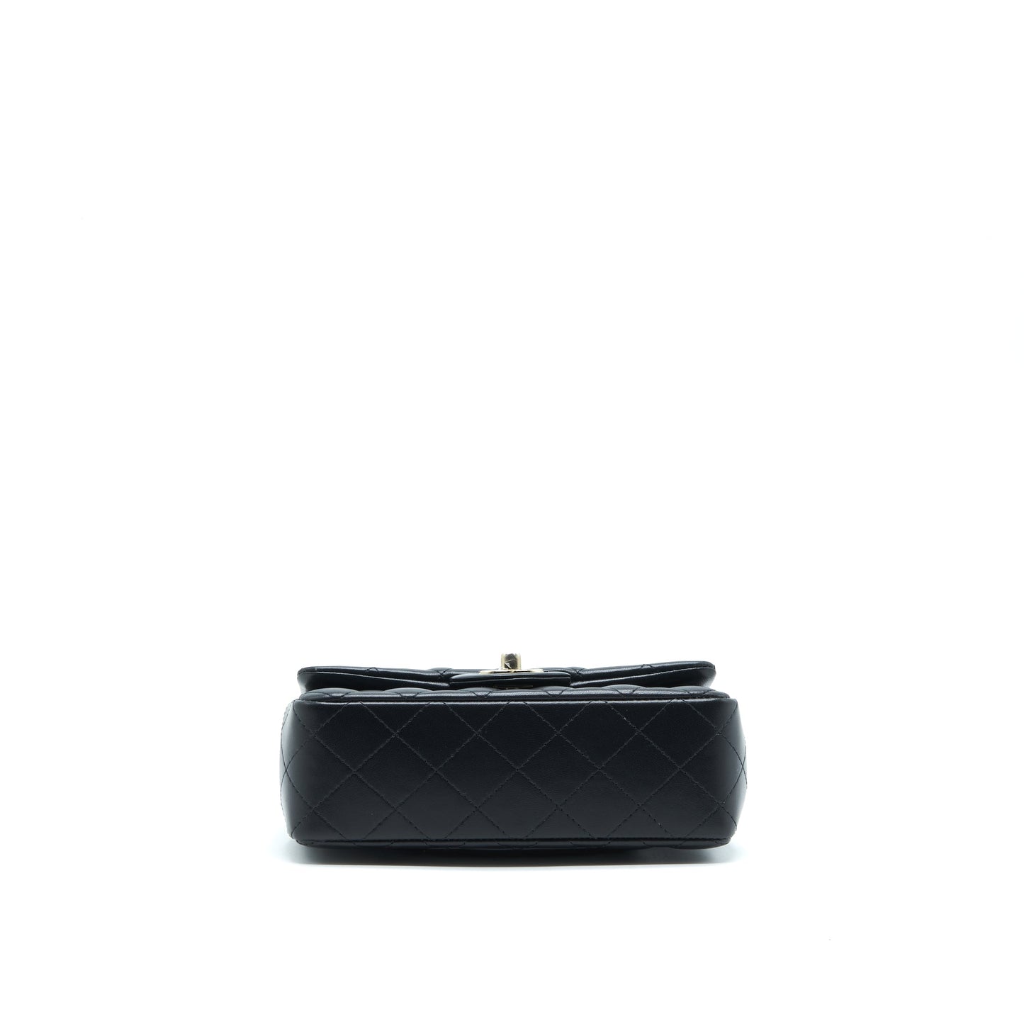 Chanel Mini Rectangular Flap Bag Lambskin Black LGHW(Microchip）